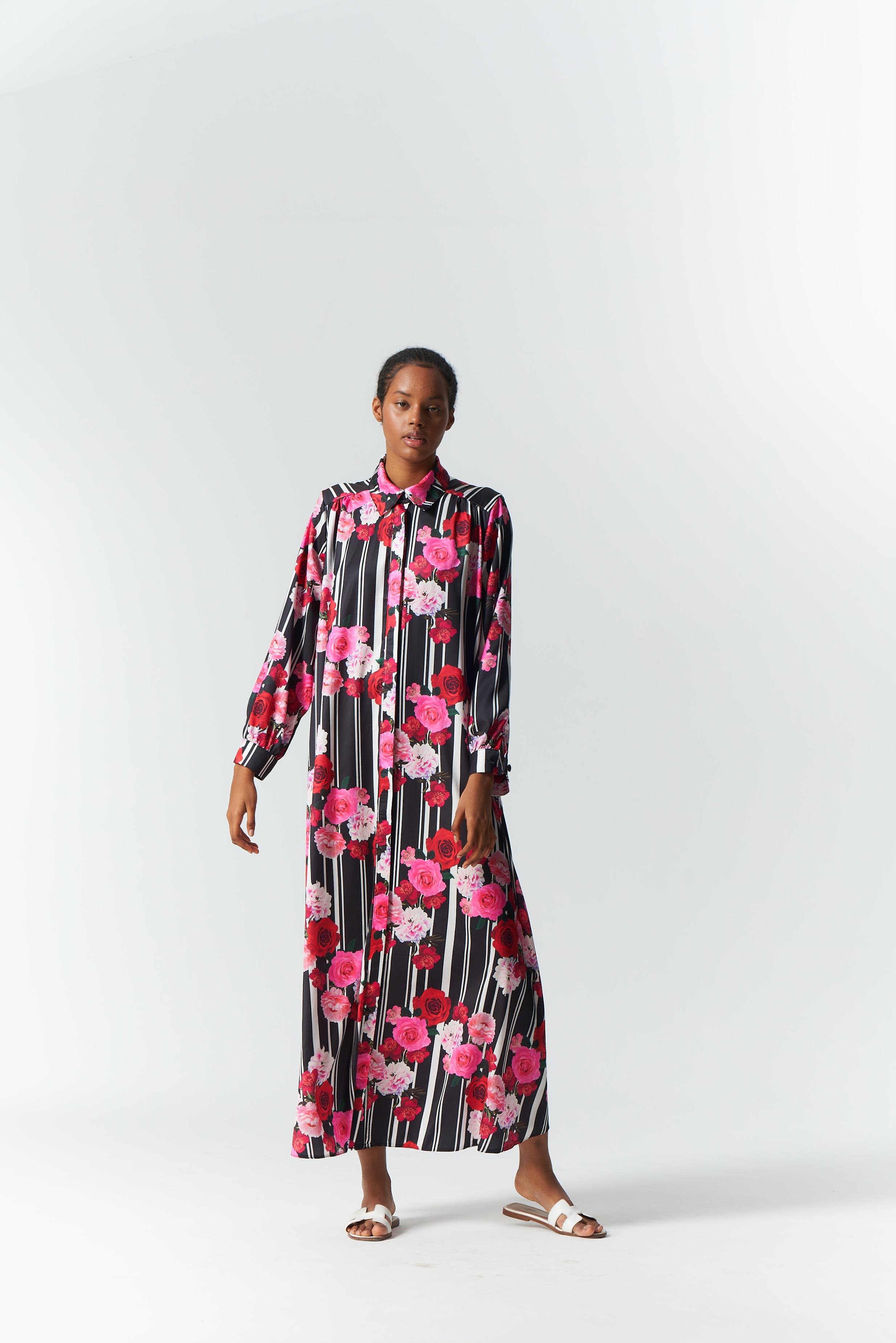 ROSA FLORAL ELBİSE