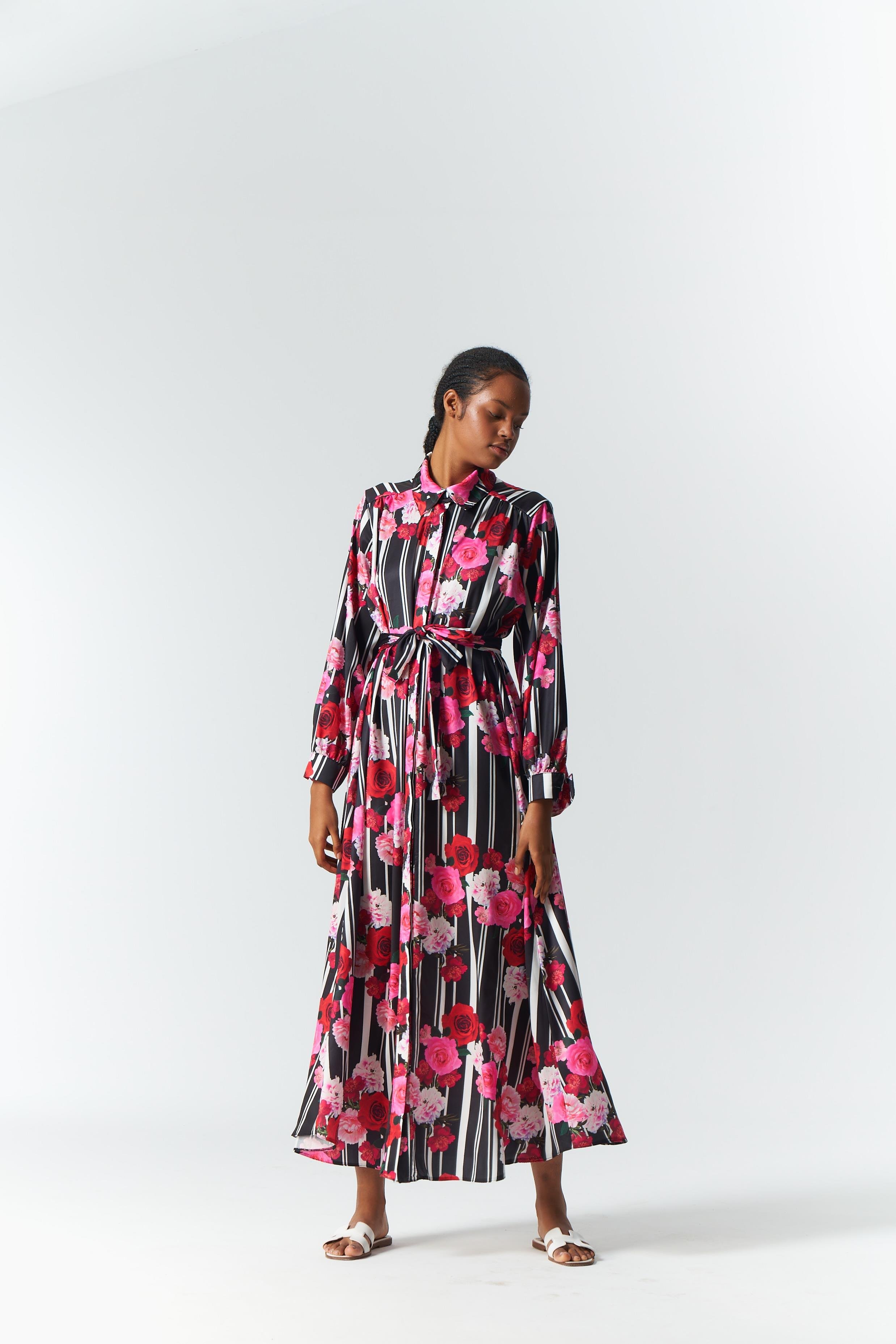 ROSA FLORAL ELBİSE