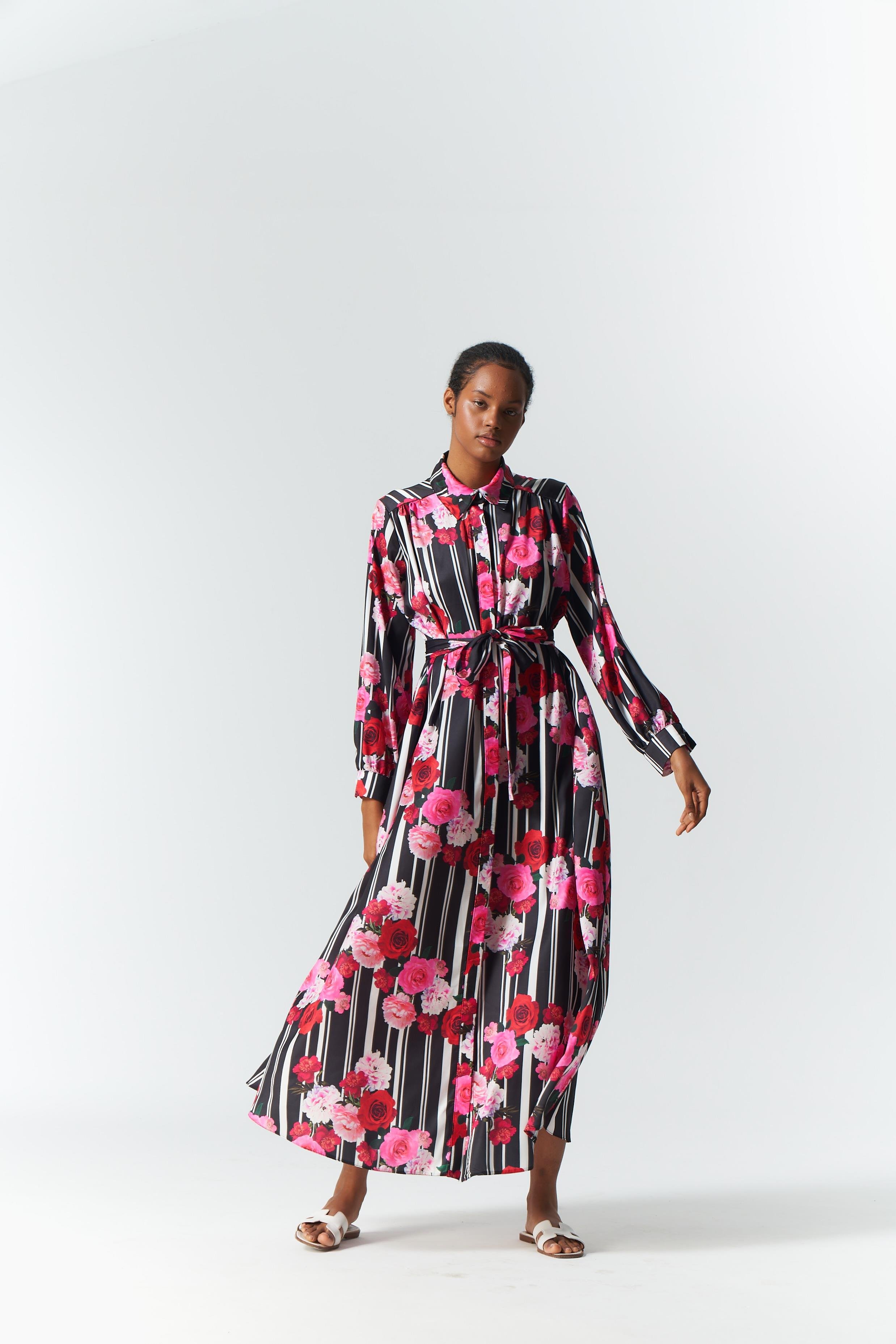 ROSA FLORAL ELBİSE