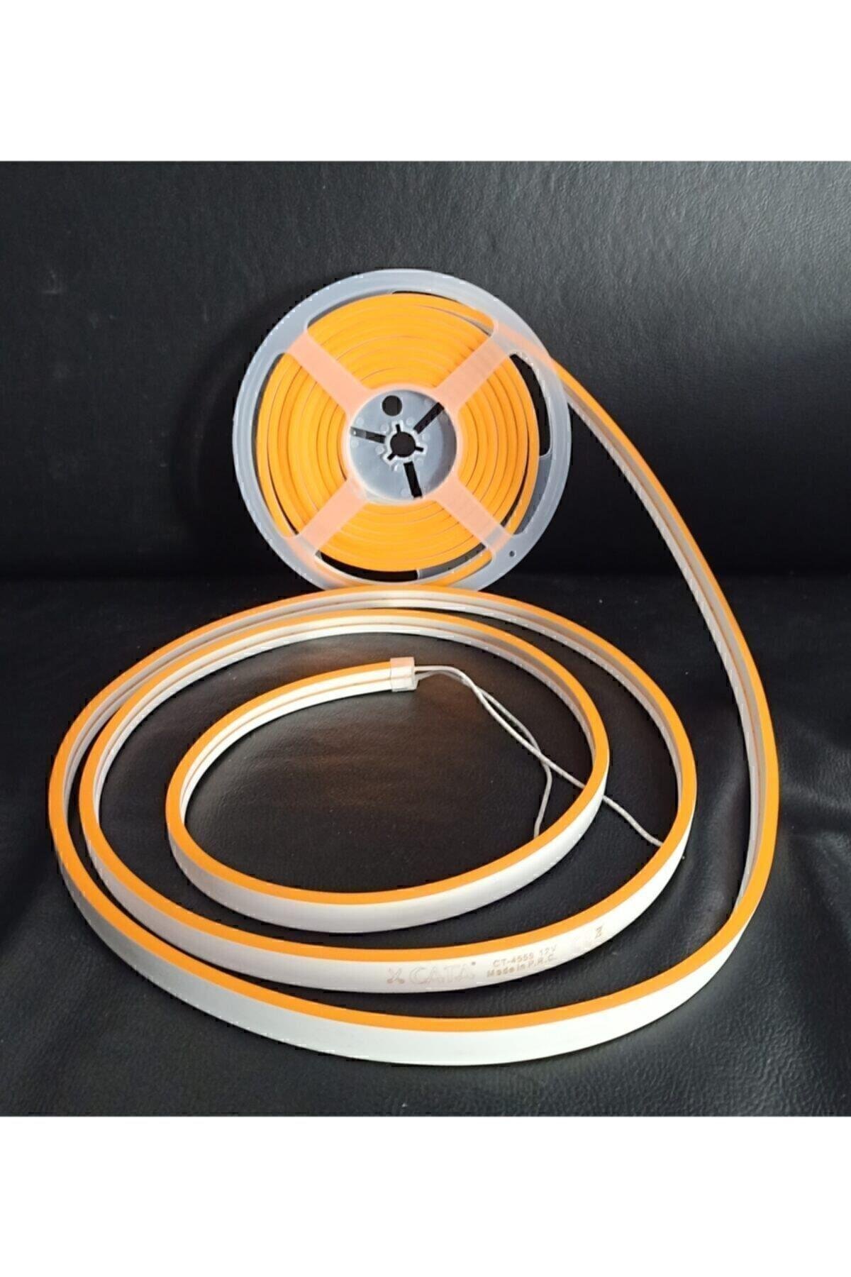 Ct-4555 Cata 12v Amber Neon Led Flexible 5 Metre