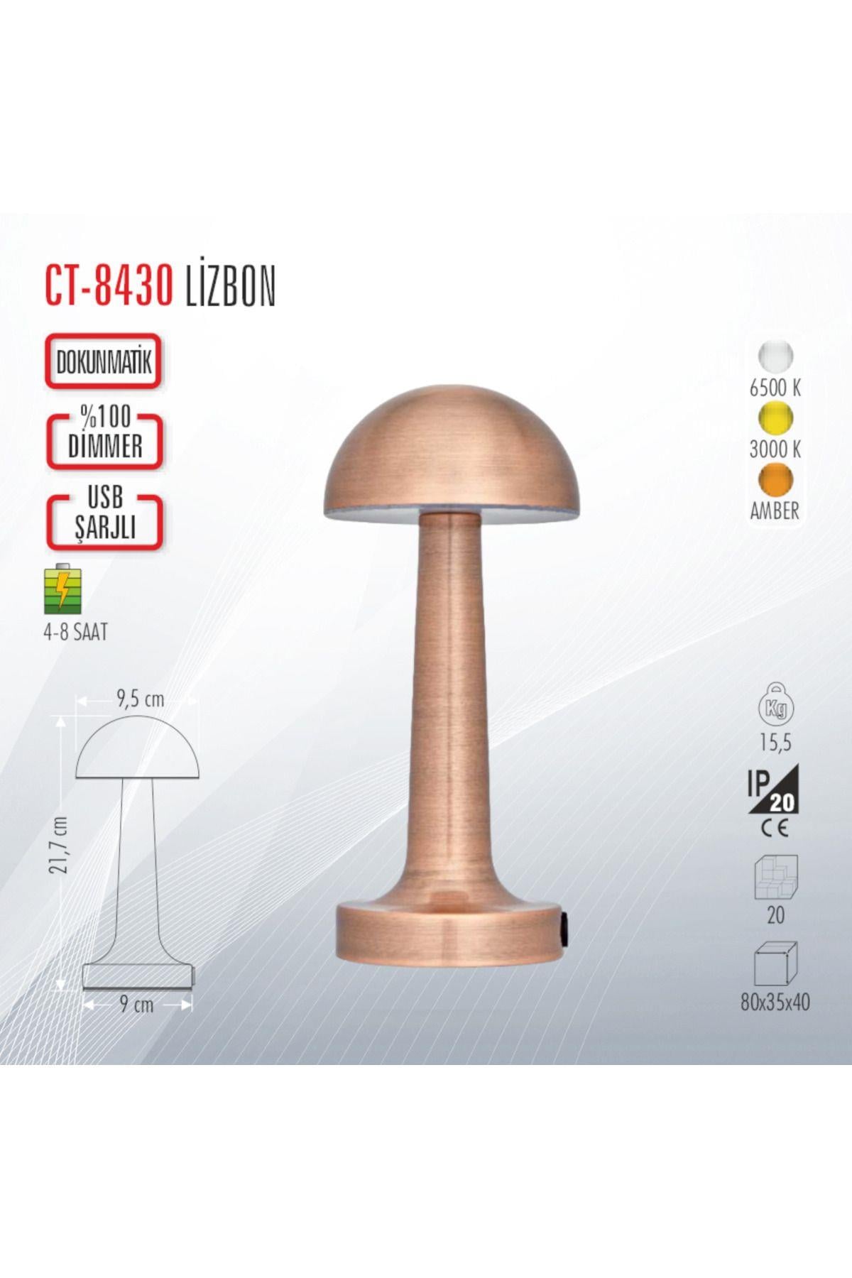 CT-8430 LİZBON ŞARJLI MASA LAMBASI