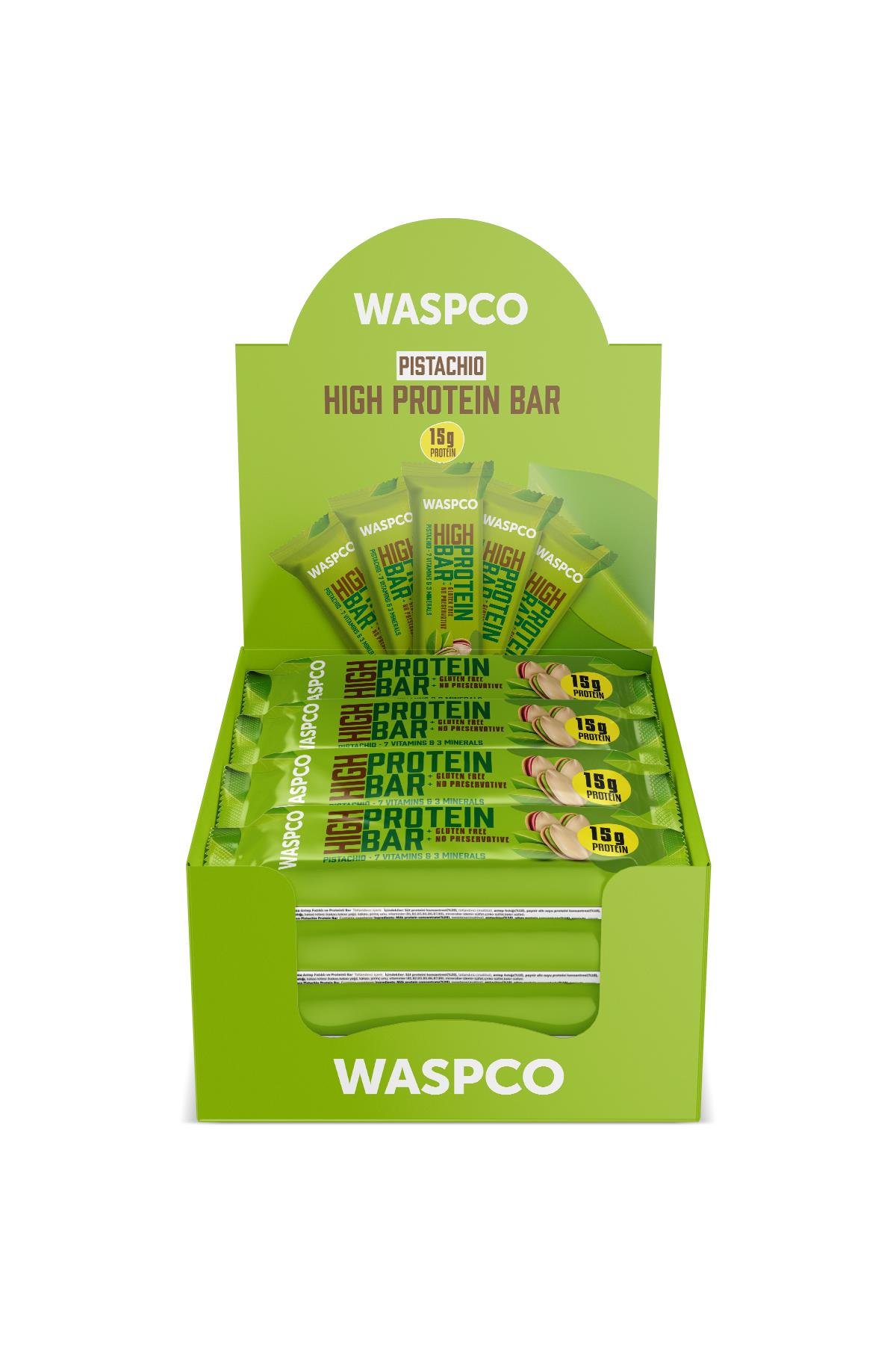 Antep Fıstıklı Yüksek Protein Bar 50g x 12 Adet