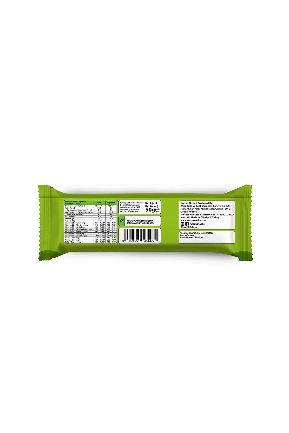 Antep Fıstıklı Yüksek Protein Bar 50g x 12 Adet