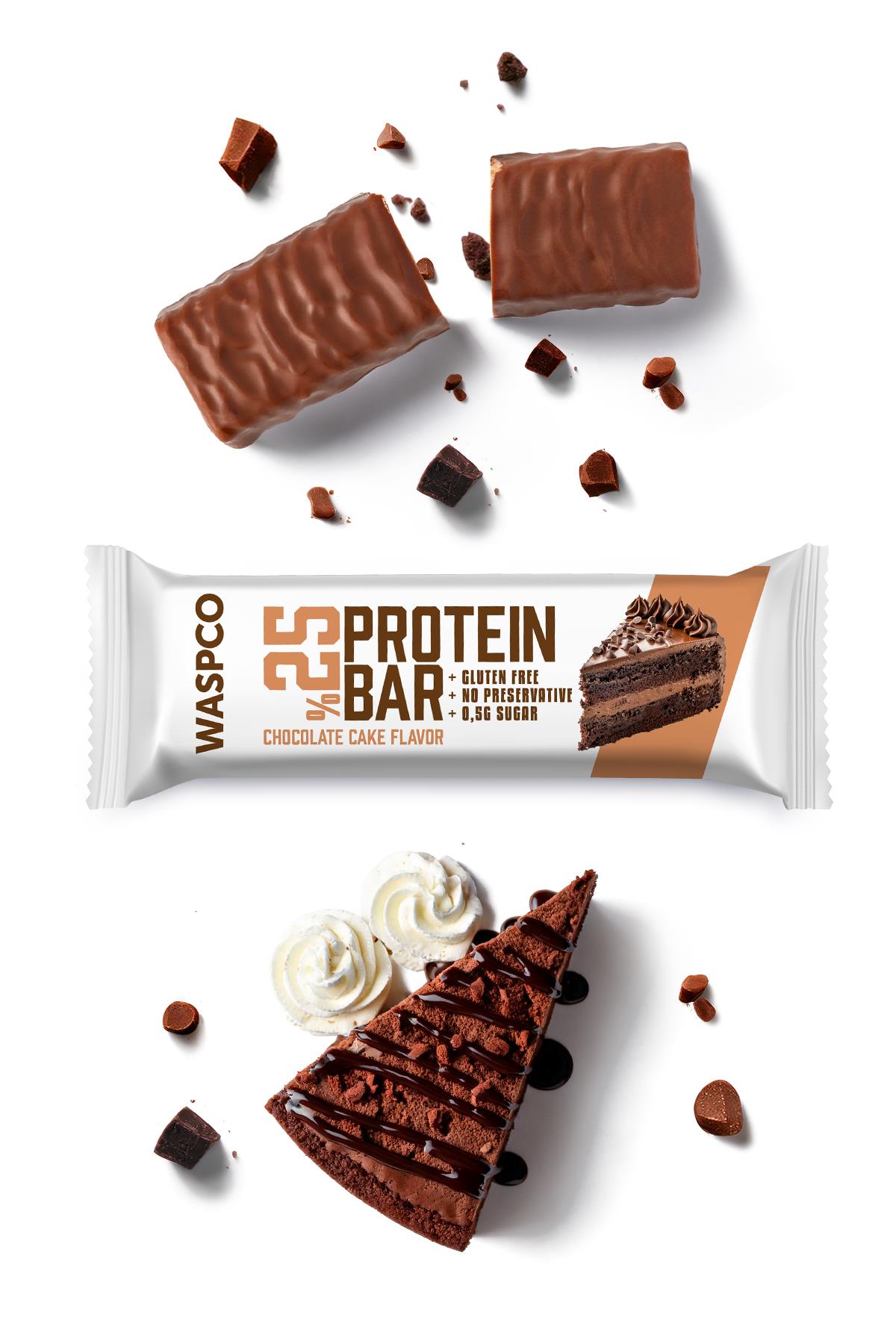 Bitter Çikolata Kaplı Çikolatalı Kek Aromalı Protein Bar 36g x 12 Adet