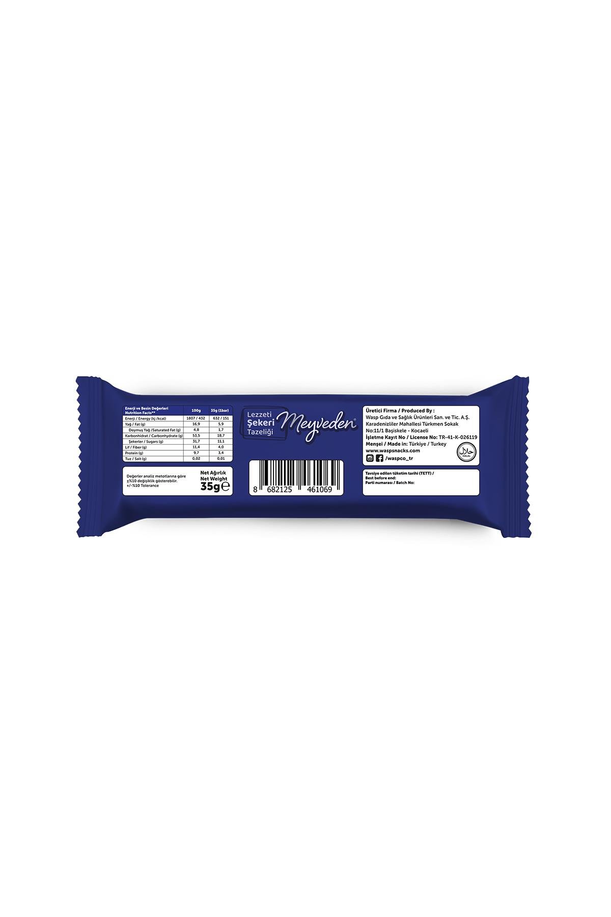 Bitter Çikolata Kaplı Fındıklı Meyve Bar 35g x 12 Adet