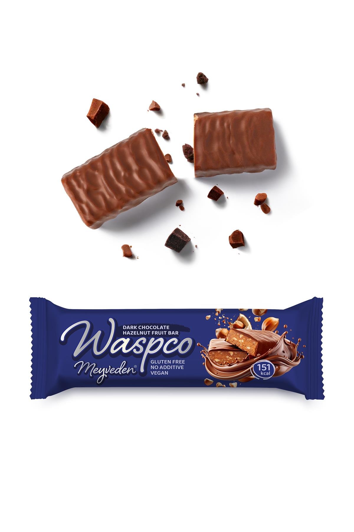 Bitter Çikolata Kaplı Fındıklı Meyve Bar 35g x 12 Adet
