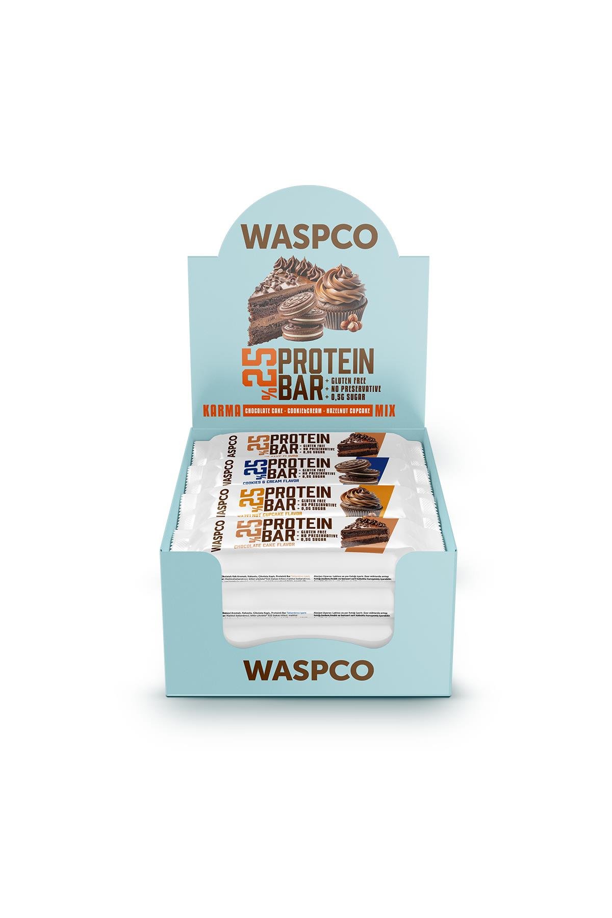 Bitter Çikolata Kaplı Protein Bar Karma Kutu 36g x 12 Adet (3 Çeşit)