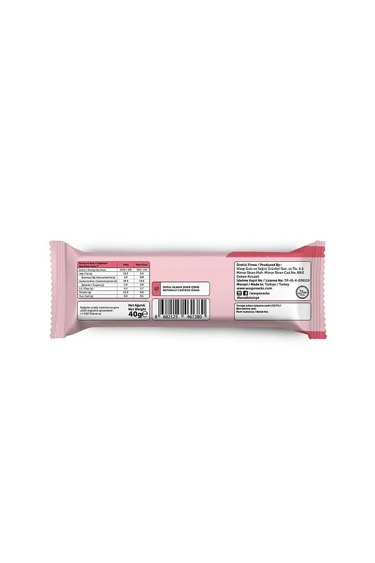 Çilekli Protein Bar  40g x 16 Adet