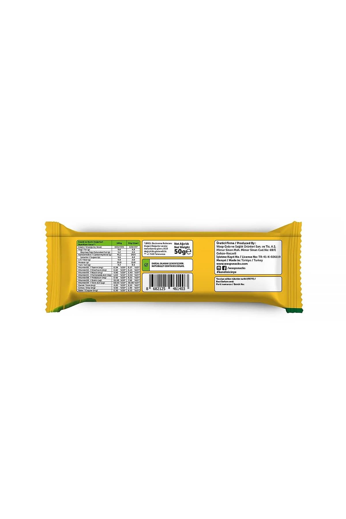 Muzlu Yüksek Protein Bar 50g x 12 Adet