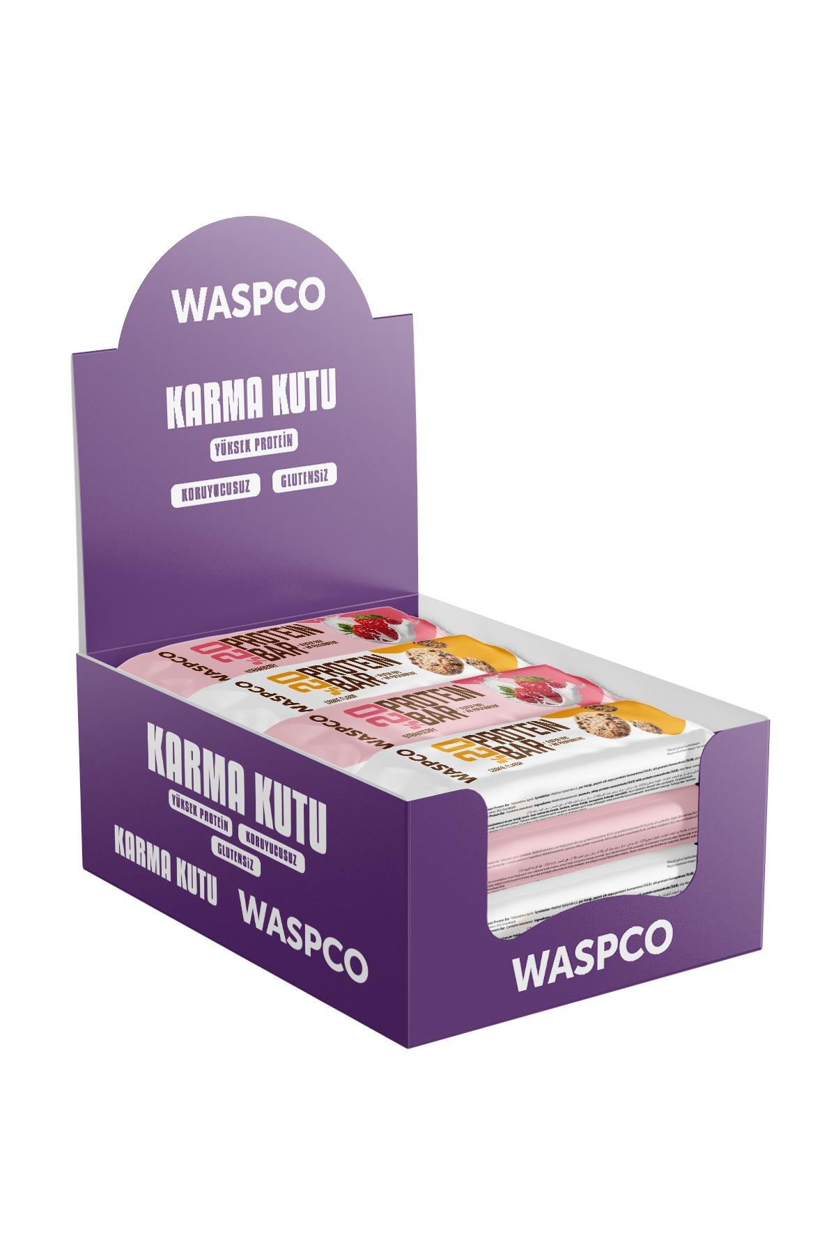 Protein Bar Karma Kutu 40g Çilekli ve Kurabiye Aromalı 12 Adet (2 Çeşit)