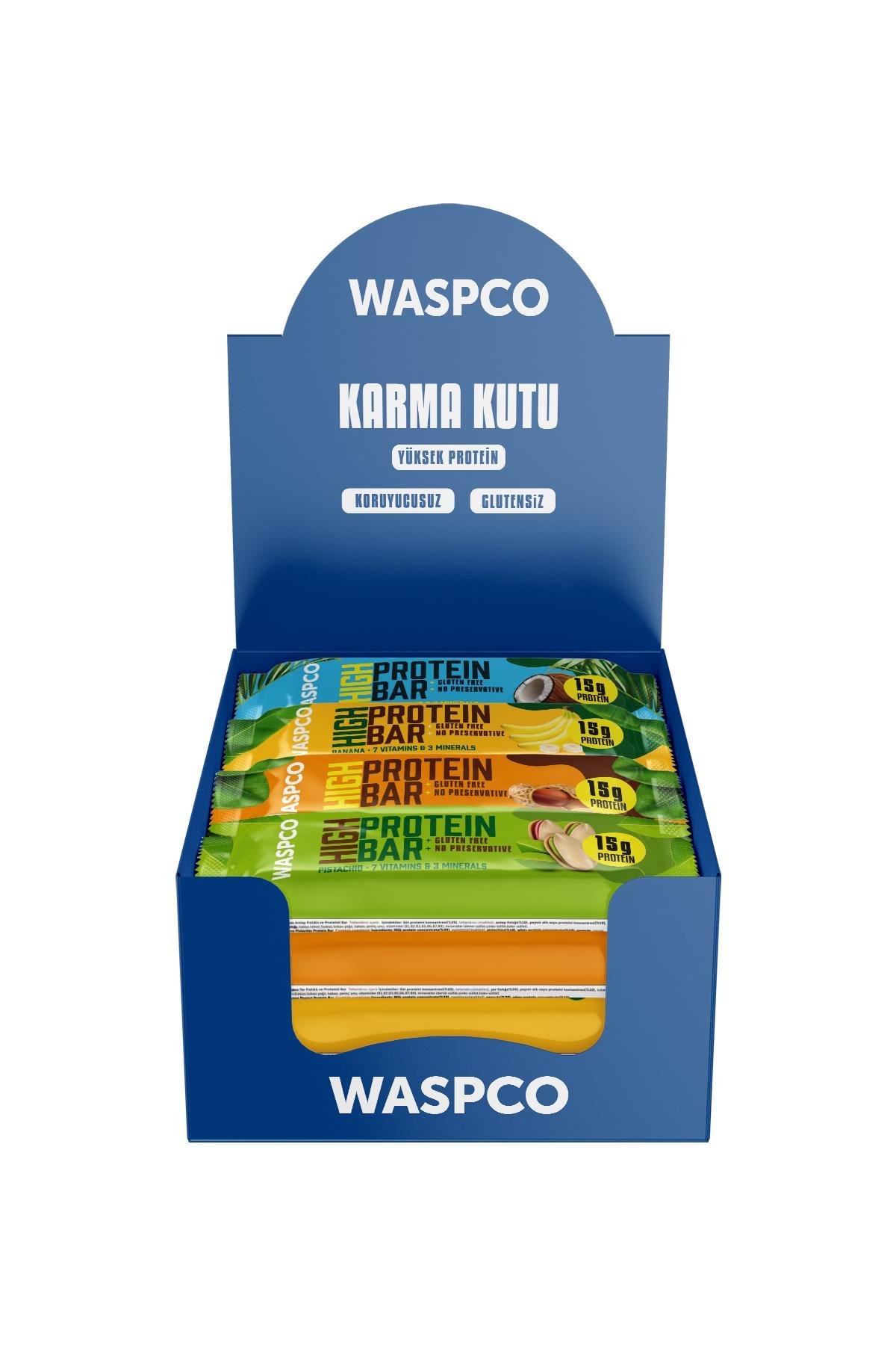 Yüksek Protein Bar 50g Karma Kutu 10 Adet (5 Çeşit)
