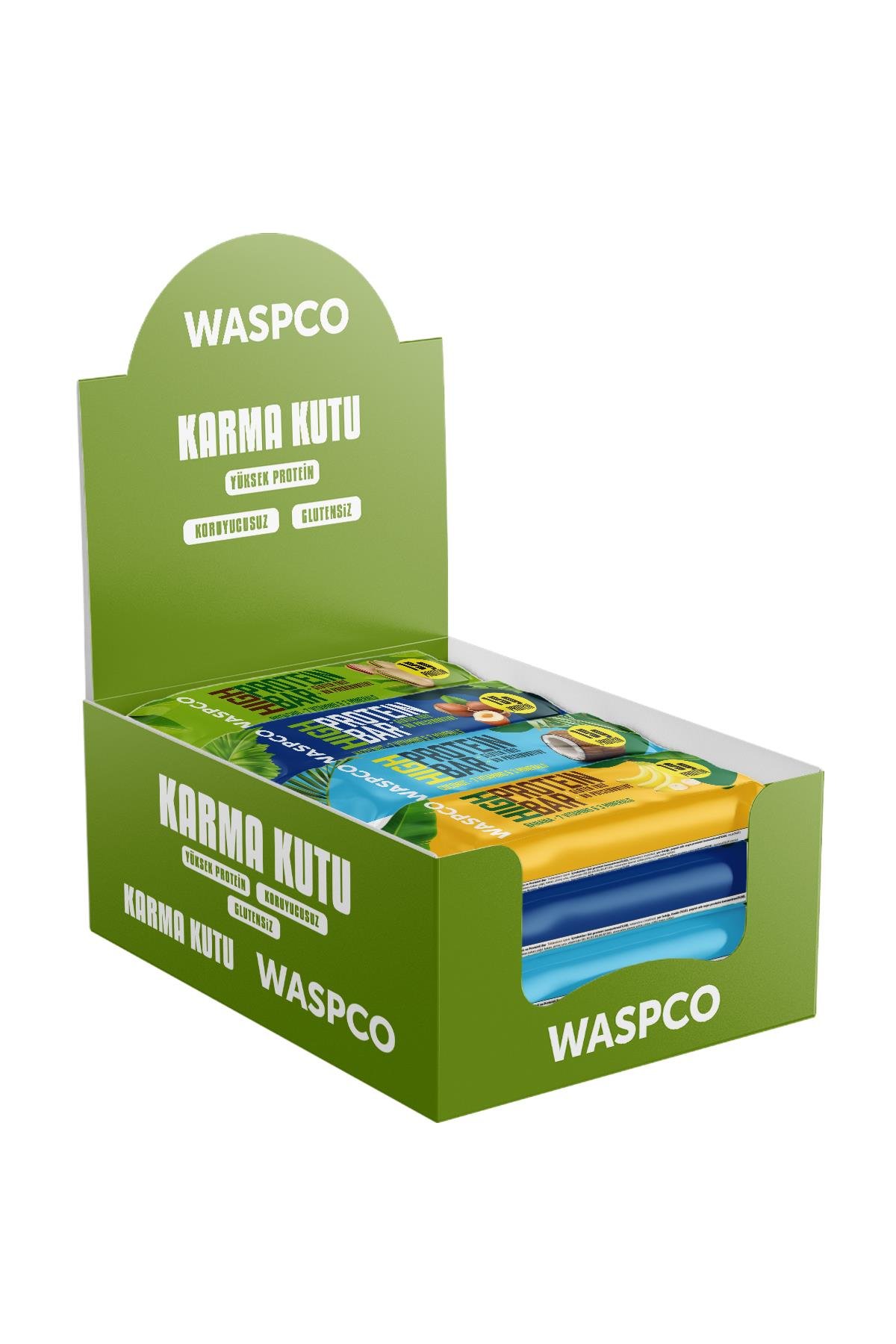 Yüksek Protein Bar 50g Karma Kutu 15 Adet (5 Çeşit)