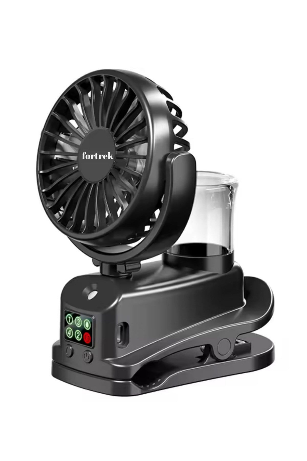 Bychie Dijital Ekranlı Şarjlı Su Kapasiteli Mini Masa Fan Vantilatör- Siyah