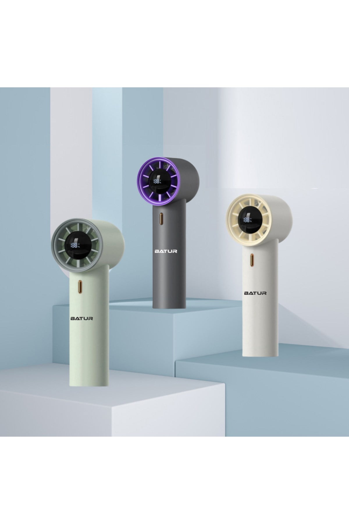 Bychie Okmore 5 Kademeli USB Şarjlı  Mini Fan- BEYAZ