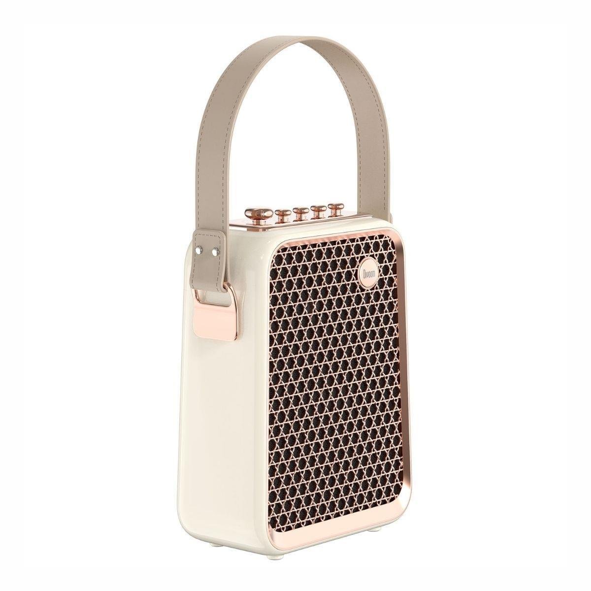 Divoom SongBird-HQ Beyaz Çift Karaoke Mikrofonlu Bluetooth Hoparlör-Dekor