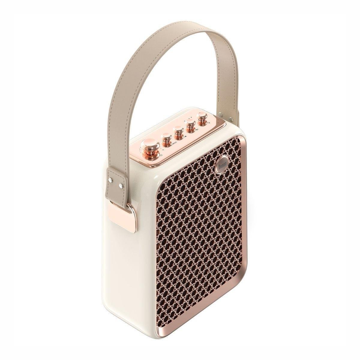 Divoom SongBird-HQ Beyaz Çift Karaoke Mikrofonlu Bluetooth Hoparlör-Dekor