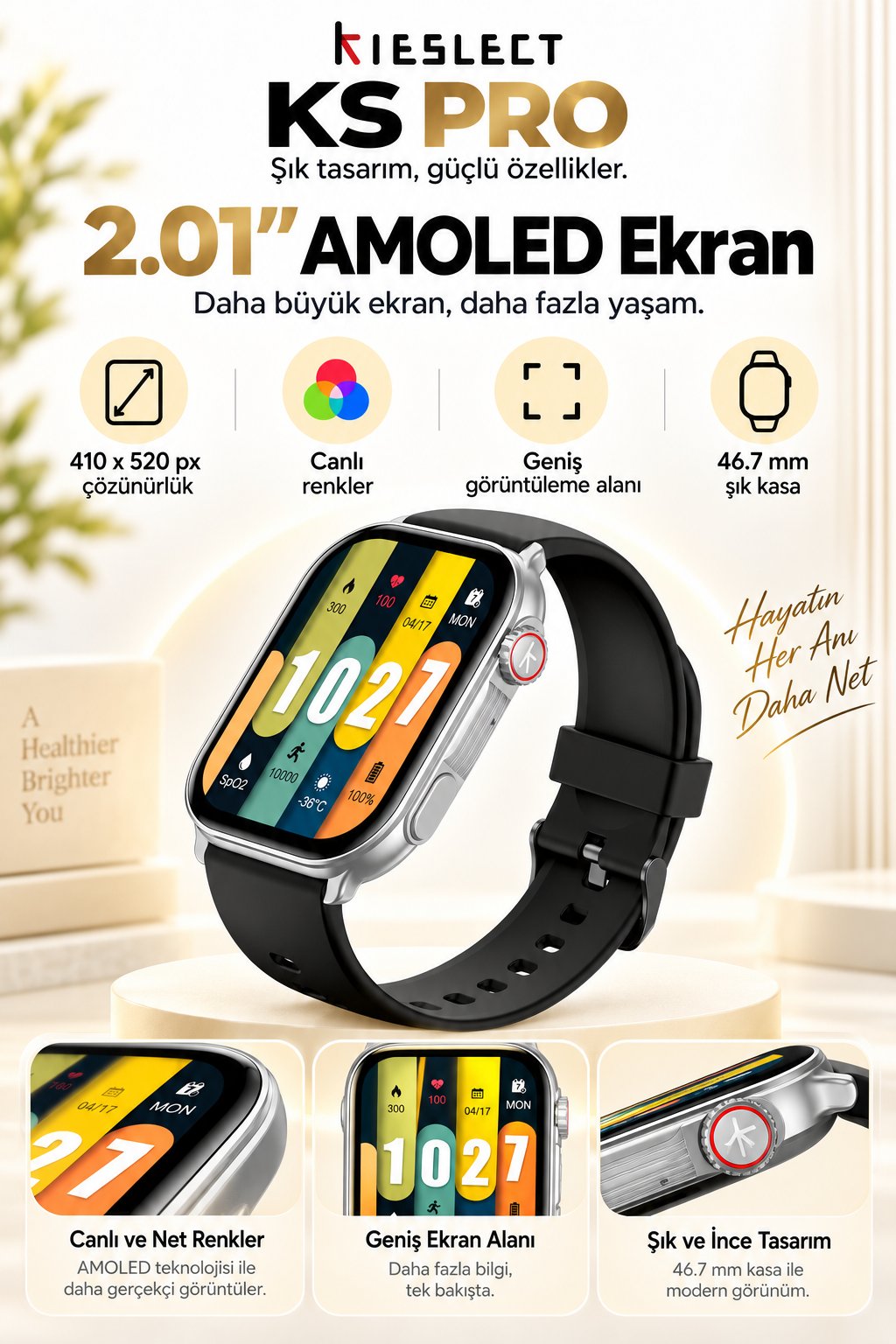 Kieslect Ks Pro Arama Özellikli Akıllı Saat