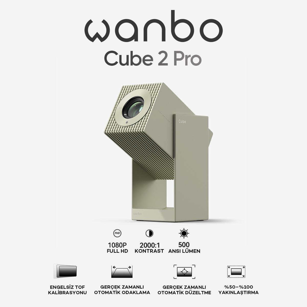 Wanbo Cube 2 Pro Projeksiyon Cihazı - Yeşil