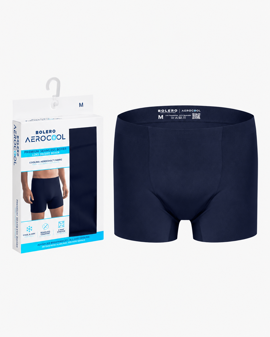 Aerocool Erkek Dikişsiz Boxer Lacivert