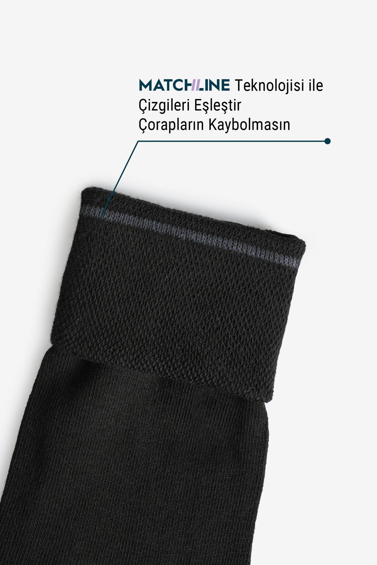 Erkek Organik Pamuk 12'li Çorap Siyah