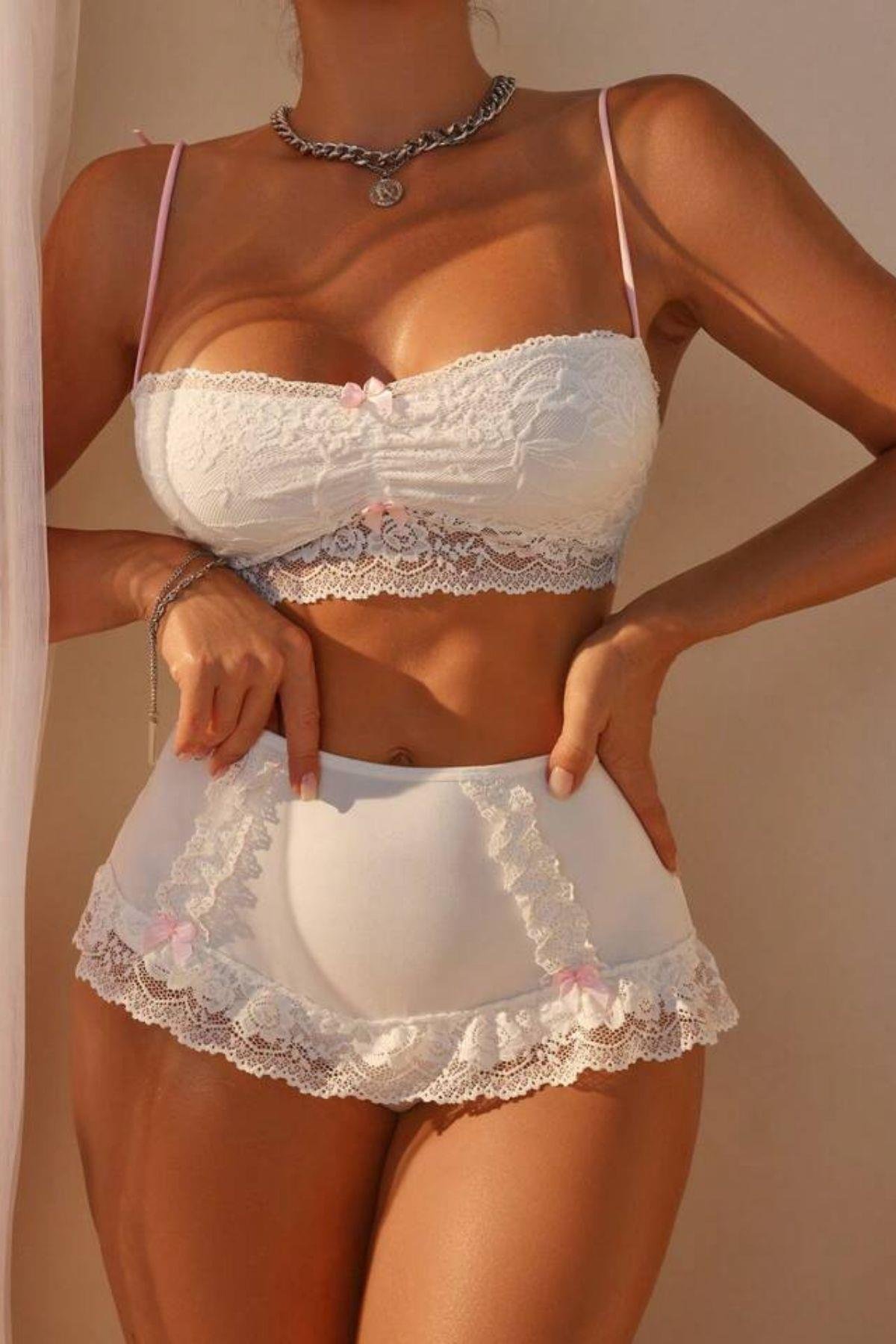 Bella Notte Beyaz Gelin Rüyası İç Çamaşırı Seti 7537
