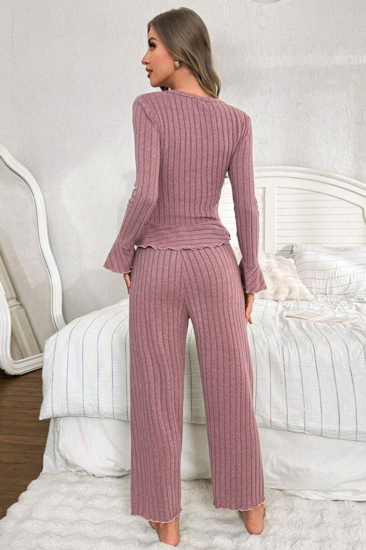 Bella Notte Gül Kurusu Evde Zarafet Şıklığı Alt Üst Takım 77328