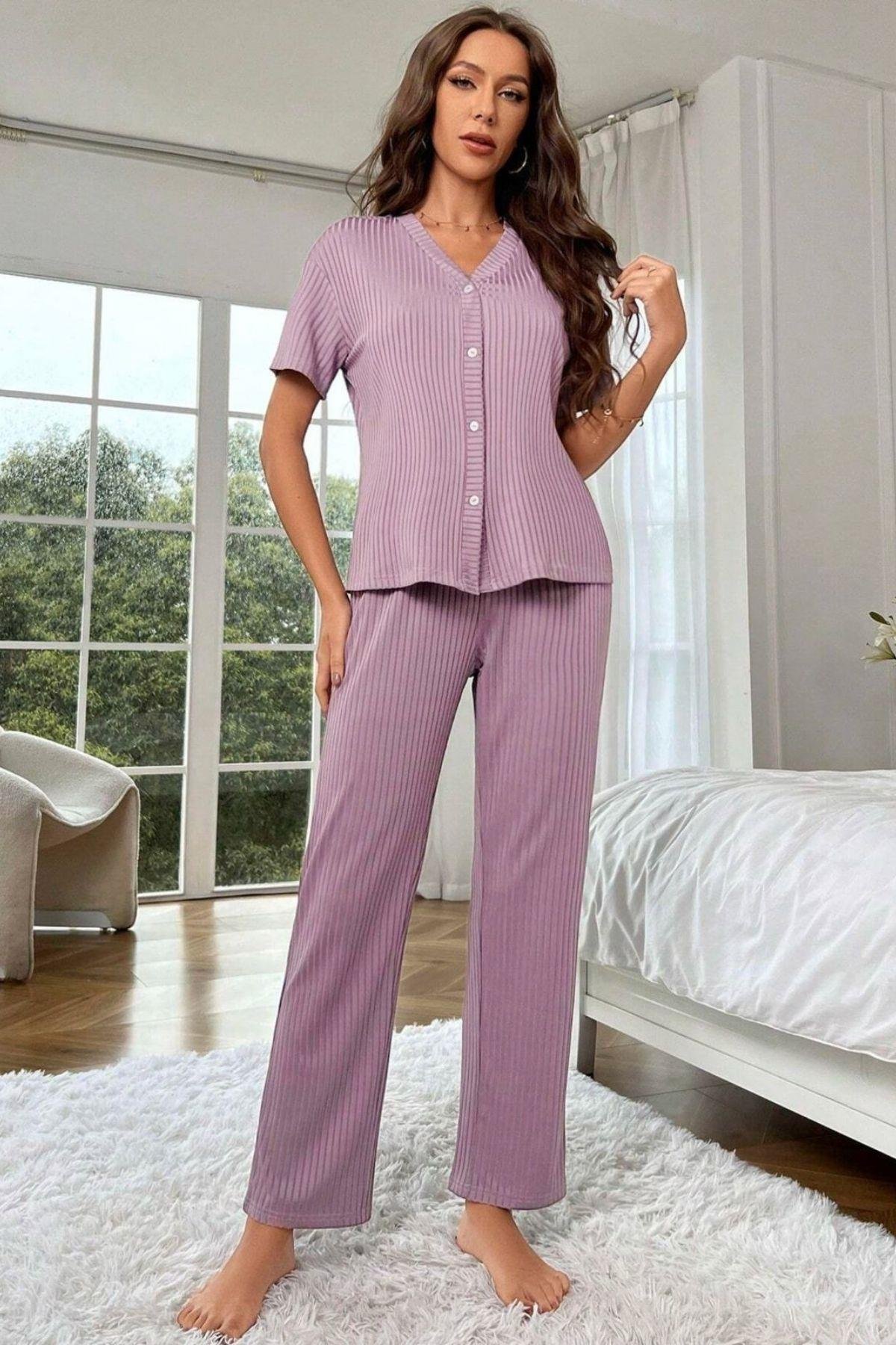 Bella Notte Lila Pijama Takımı 7117