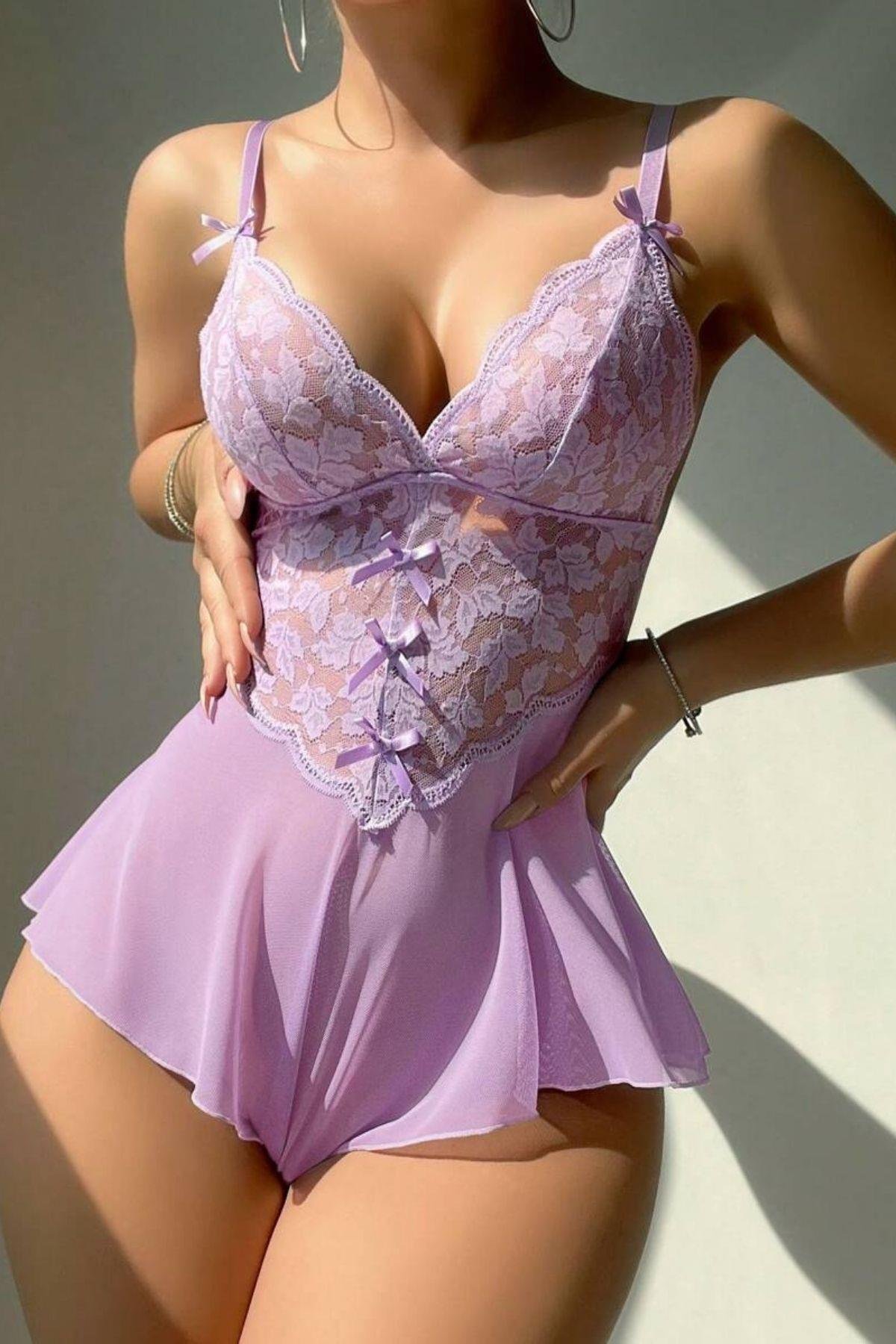 Bella Notte Lila Serenity Tül Babydoll 15101