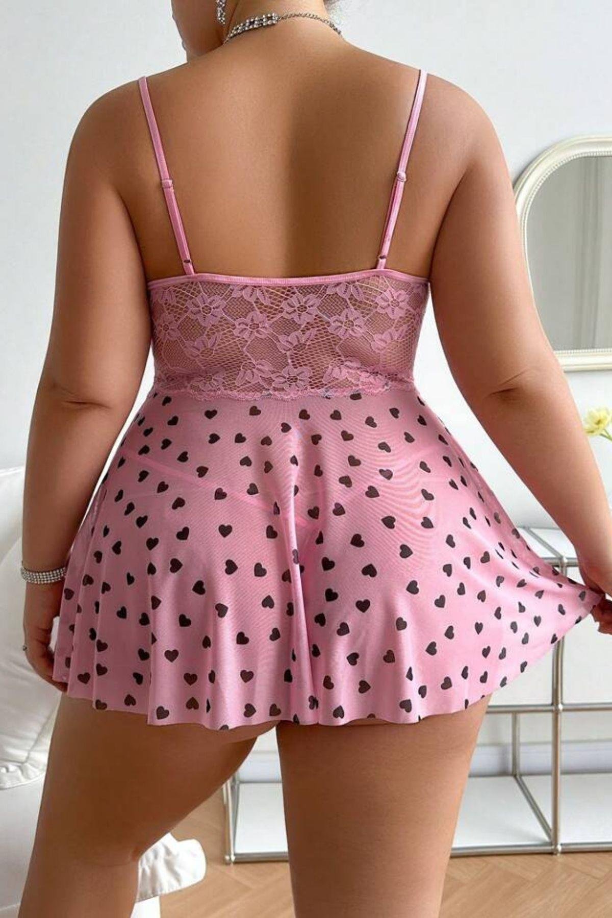 Bella Notte Pembe Kalp Desenli Pinterest Gecelik 15712