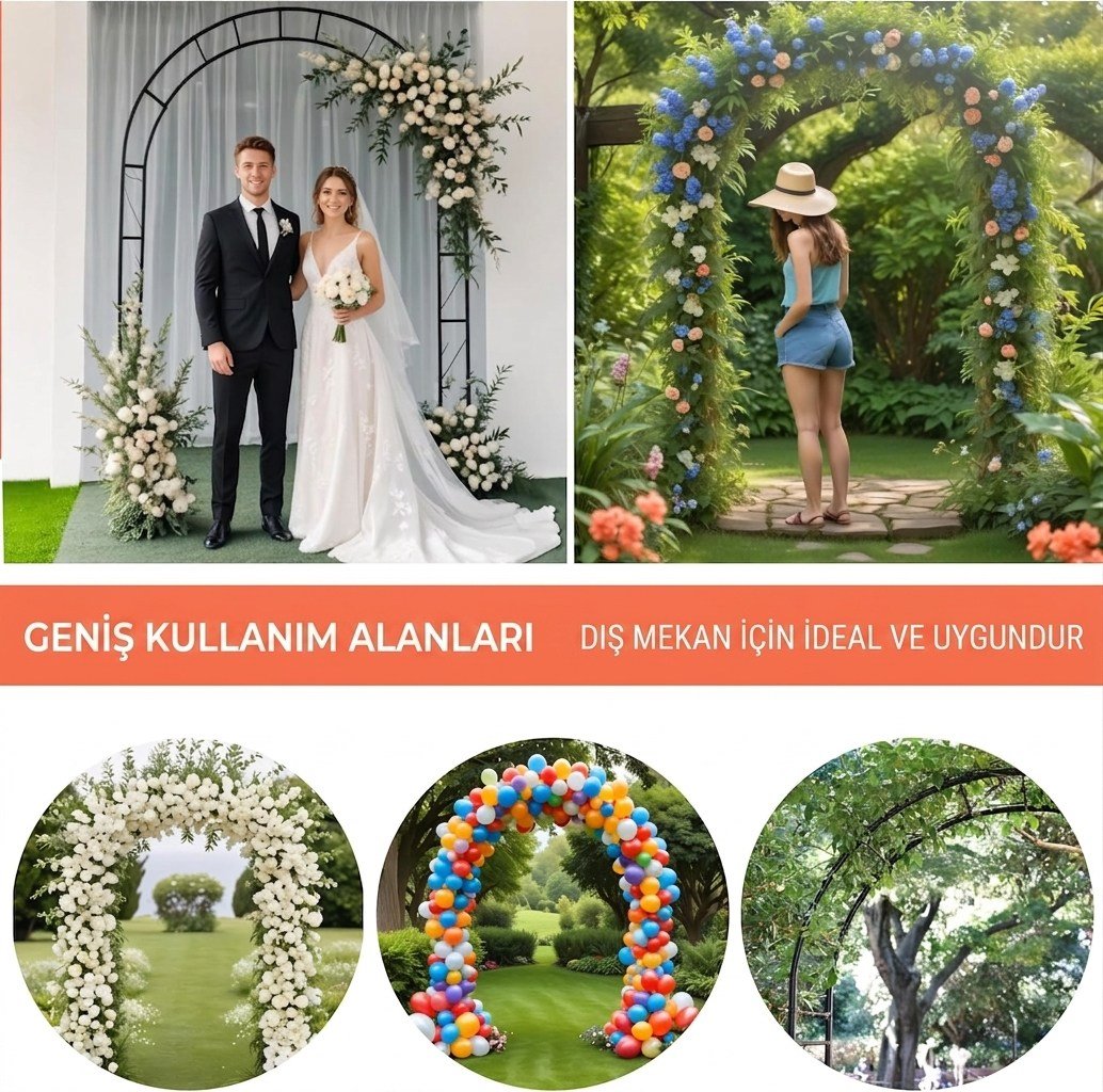 Bahçe Gül Kemeri 240 x 140 x 38 cm