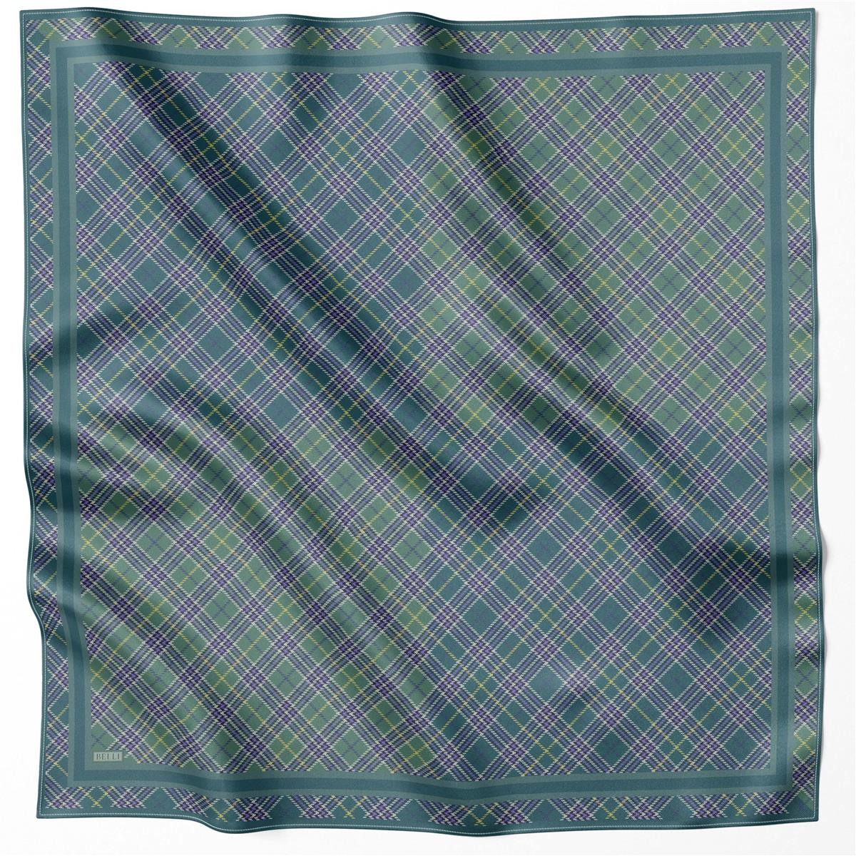 {URUNSEO_TITLE} | BELLI | BELLİ İPEK EŞARP | BELLİ EKOSE DESEN İPEK EŞARP 4218D (TWILL) HAKİ - 50