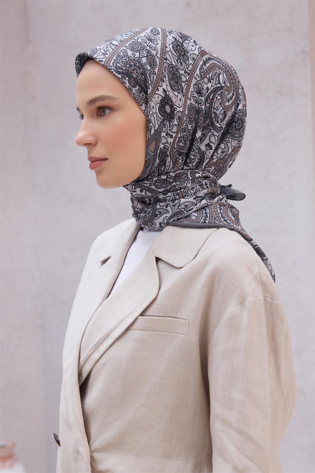 {URUNSEO_TITLE} | BELLI | POLYESTER EŞARP | BELLİ ETNİK DESEN PREMIUM SOFT VİZON EŞARP 4