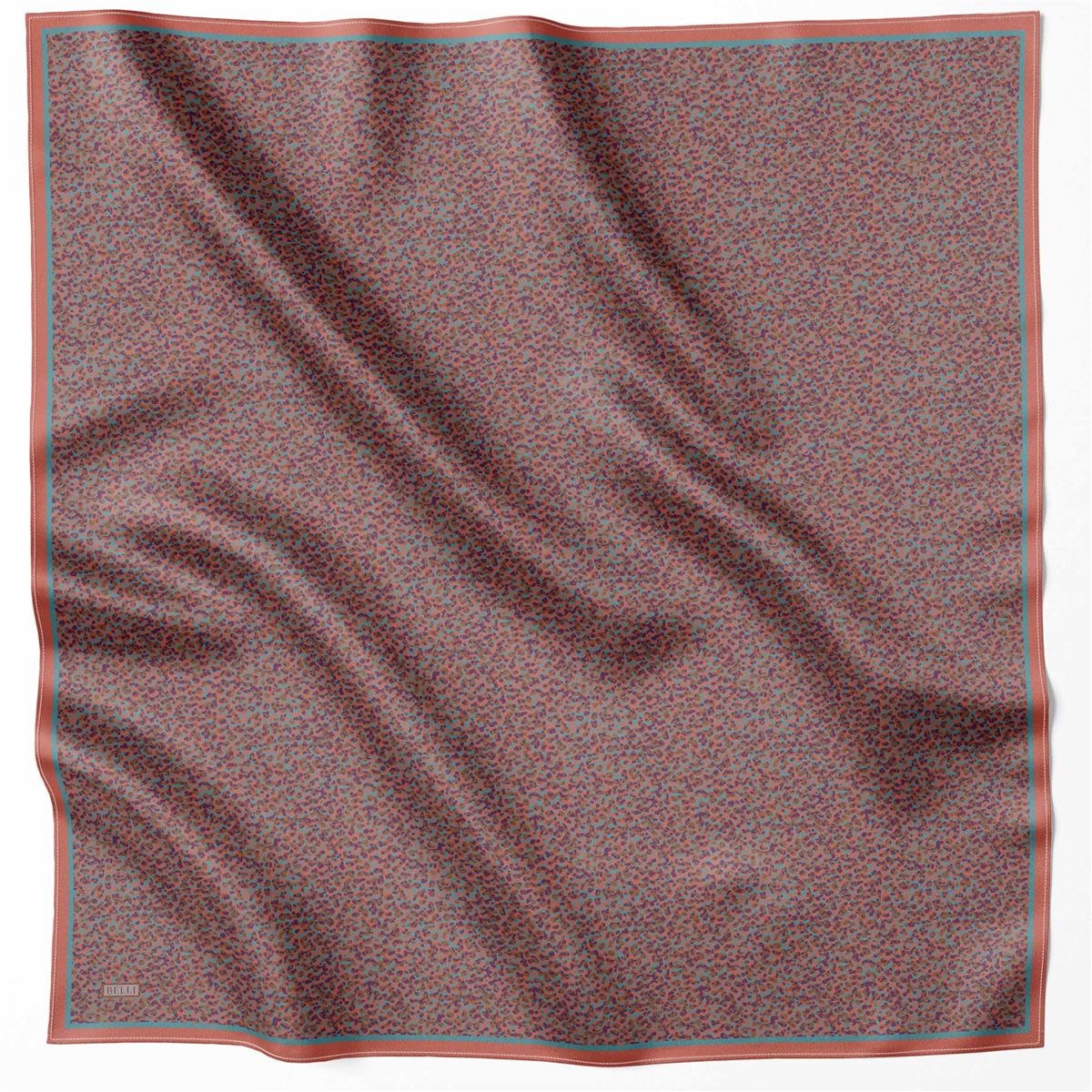 {URUNSEO_TITLE} | BELLI | BELLİ İPEK EŞARP | BELLİ LEOPAR DESEN İPEK EŞARP 4208D (TWILL) KİREMİT - 80