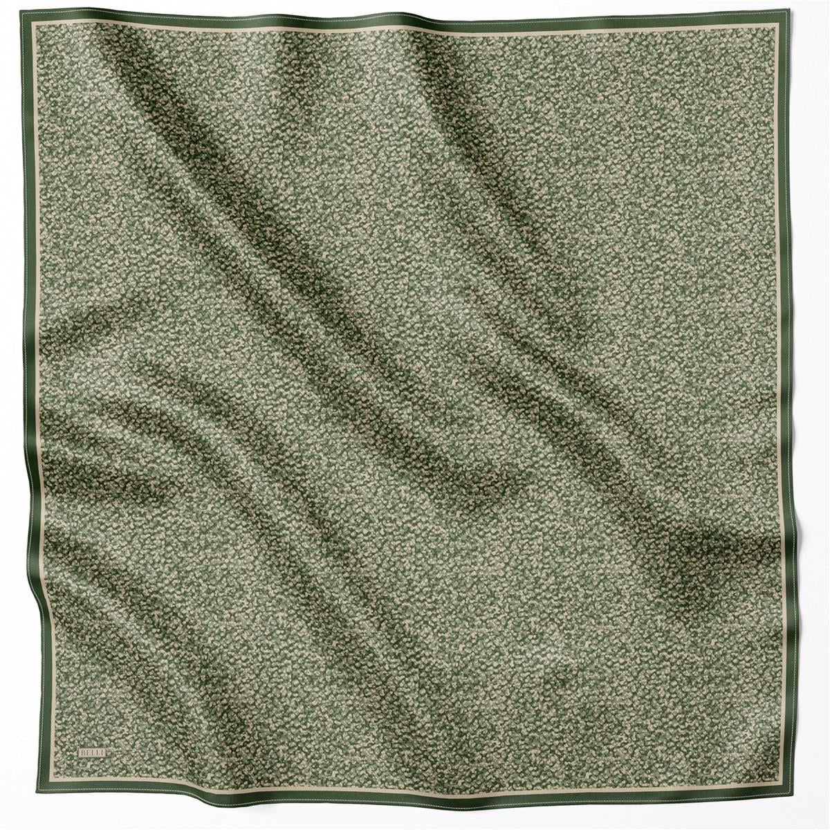 BELLİ LEOPAR DESEN İPEK EŞARP 4208D (TWILL) HAKİ - 06
