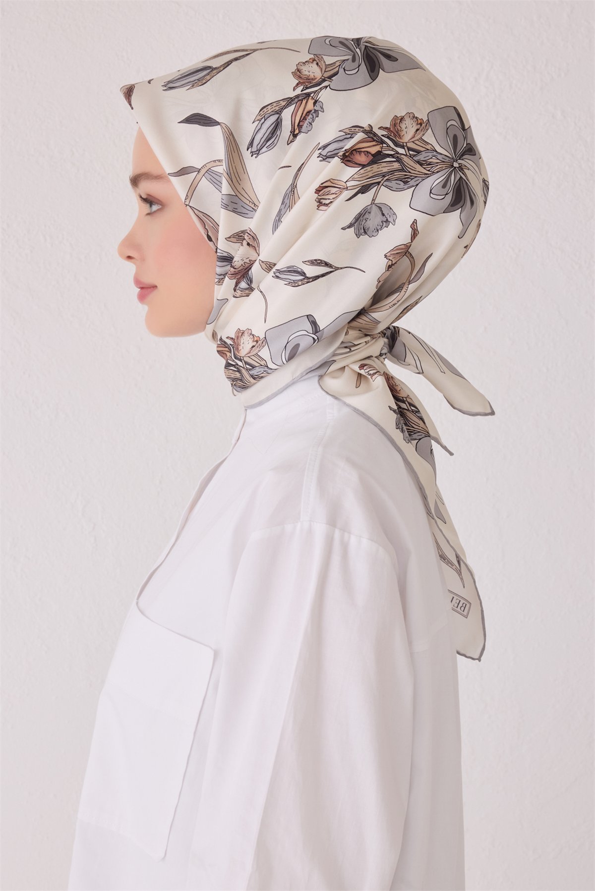 BELLİ SAF İPEK EŞARP 4037D (T) - 85