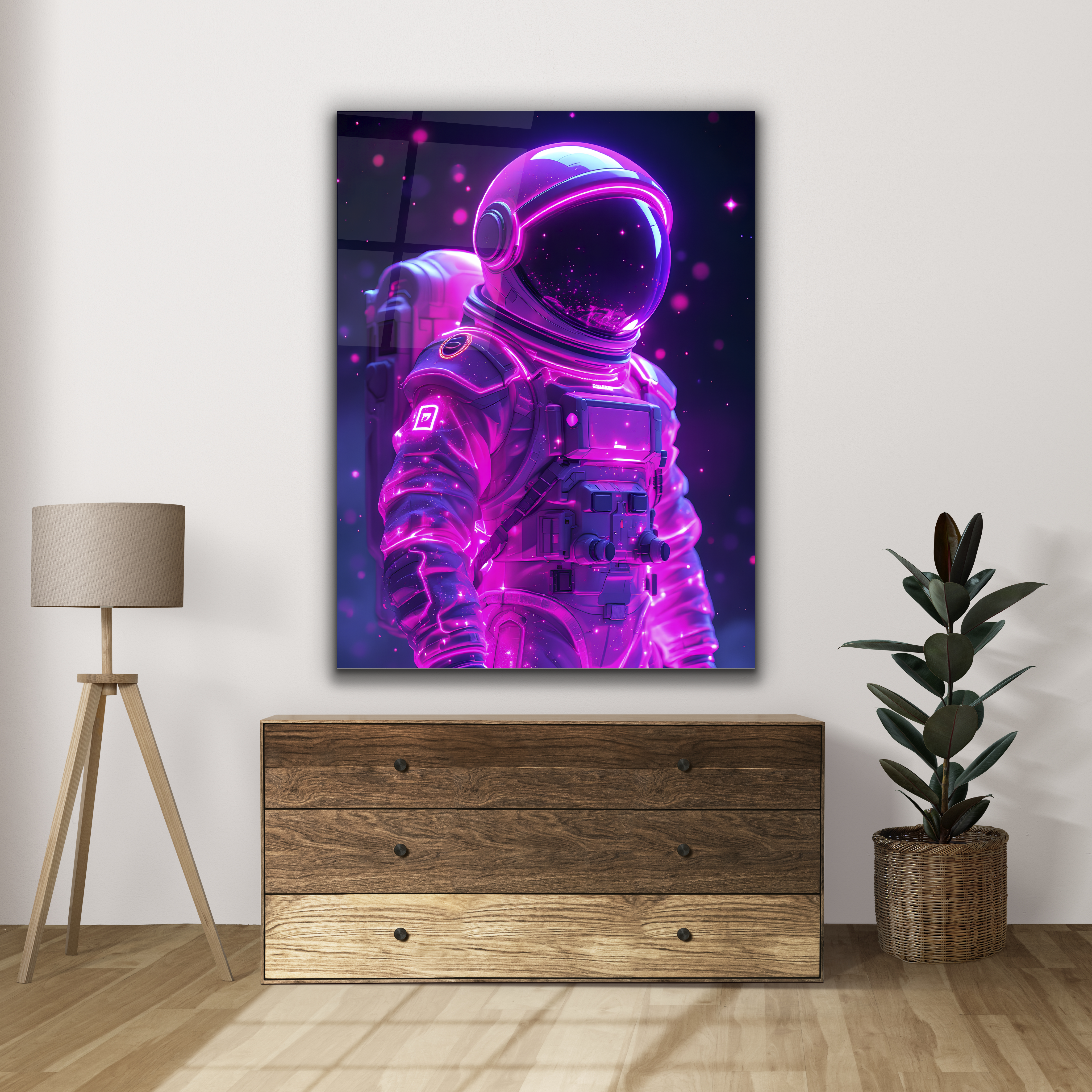 Astronot Dikey Cam Tablo