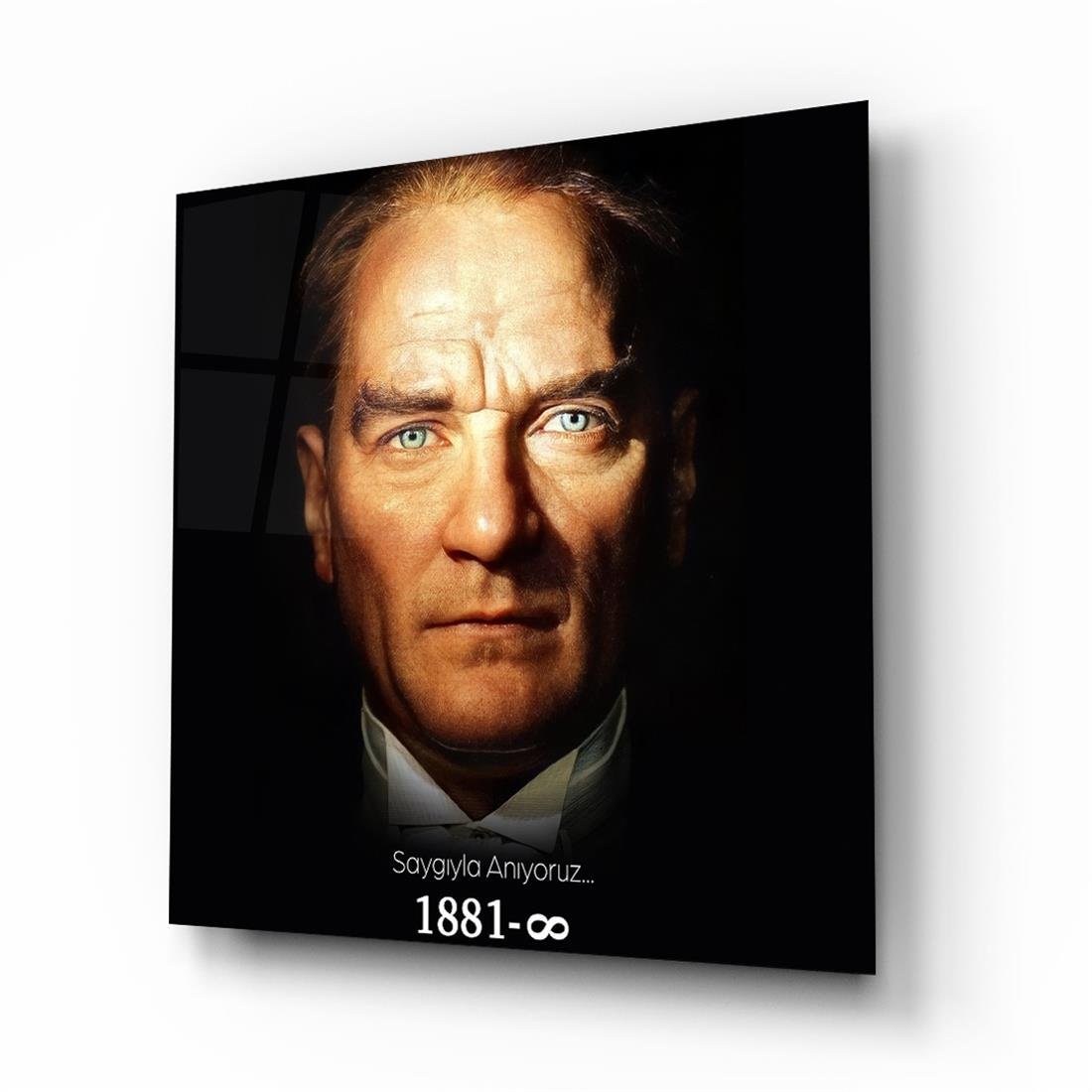 Atatürk 2 Kare Cam Tablo