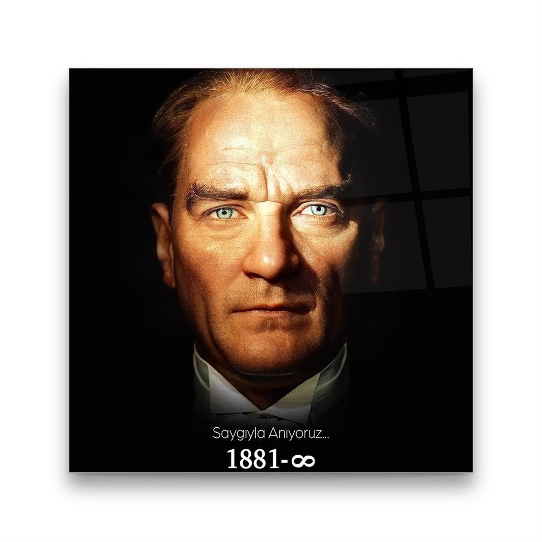 Atatürk 2 Kare Cam Tablo