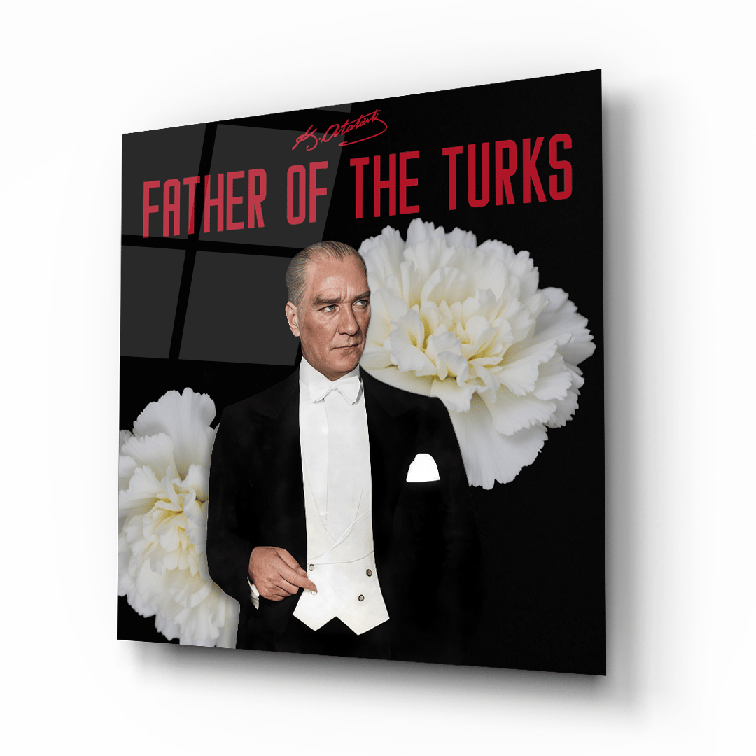 Atatürk 3 Kare Cam Tablo