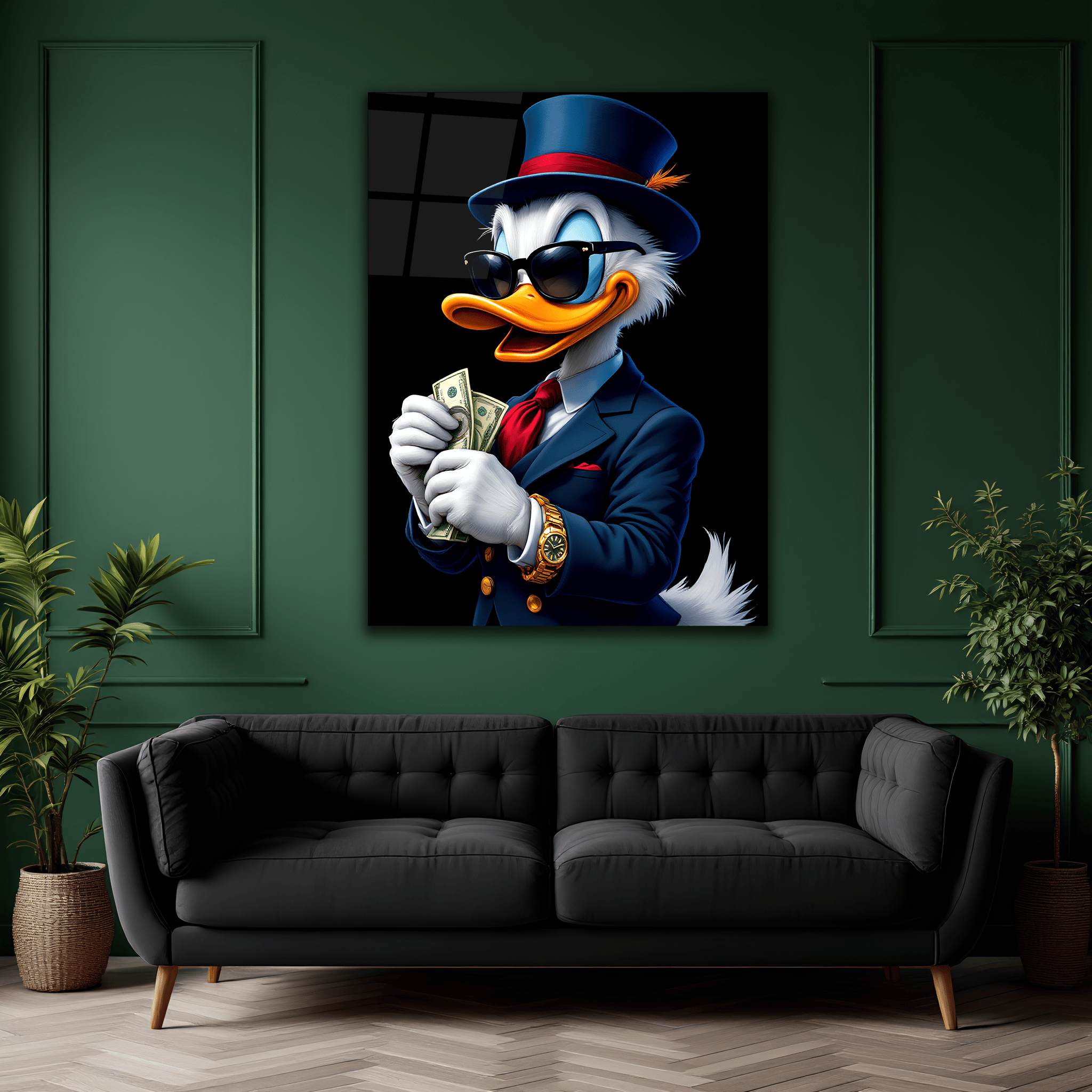 Donald Duck Dikey Cam Tablo