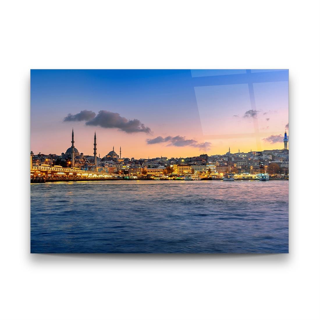 İstanbul'un Büyüsü Yatay Cam Tablo