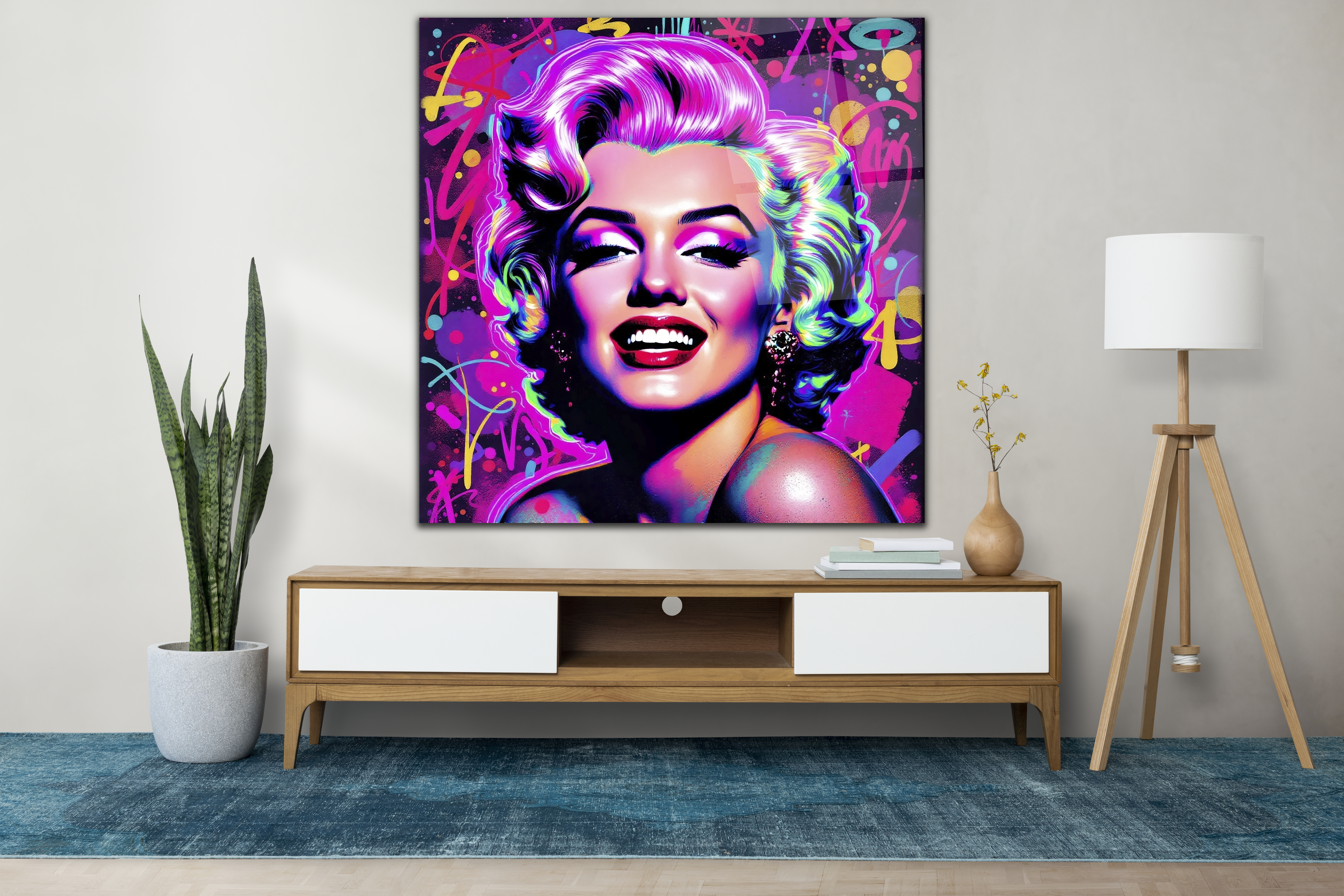 Marilyn Monroe 2 Kare Cam Tablo