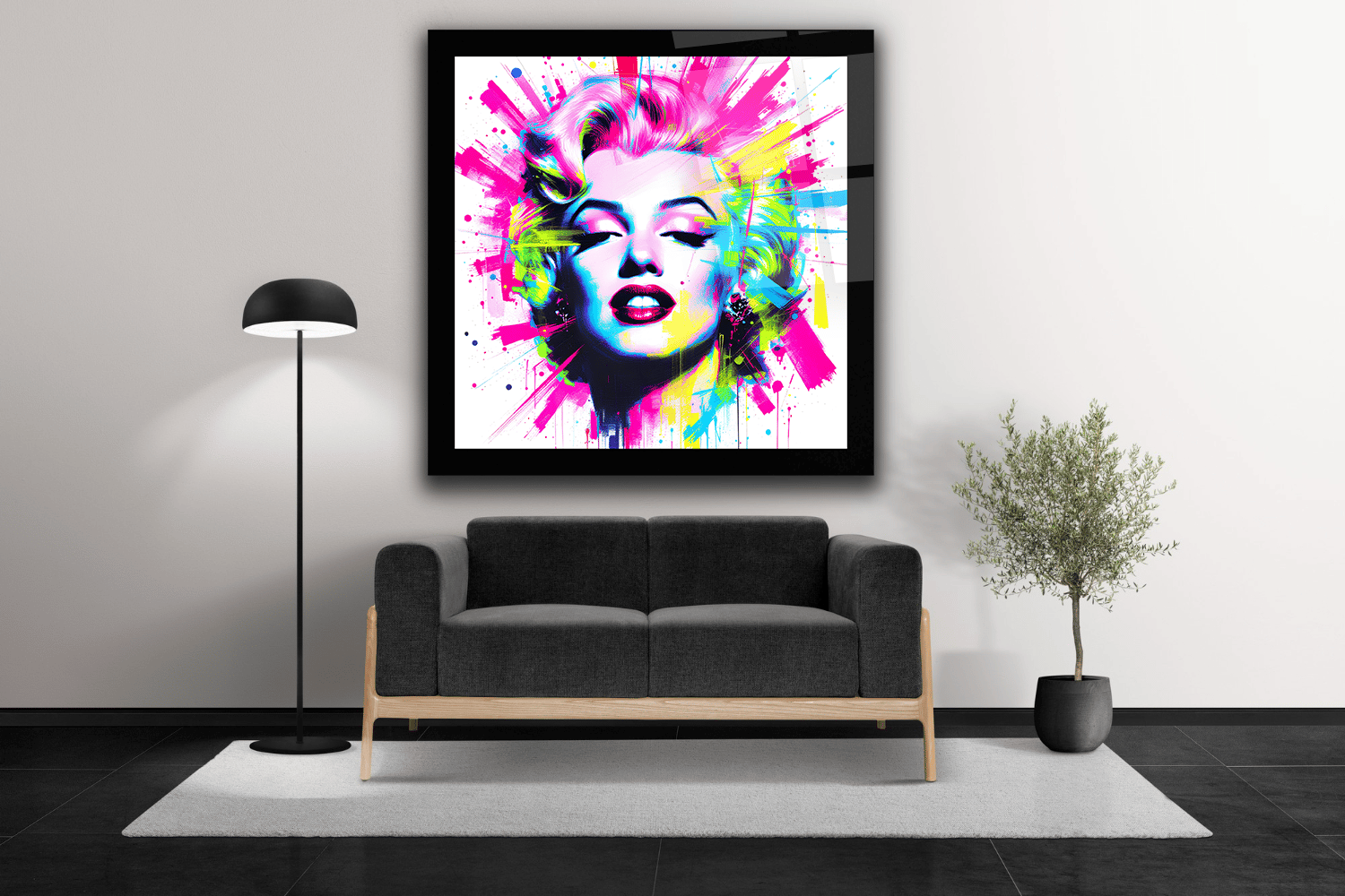 Marilyn Monroe Kare Cam Tablo