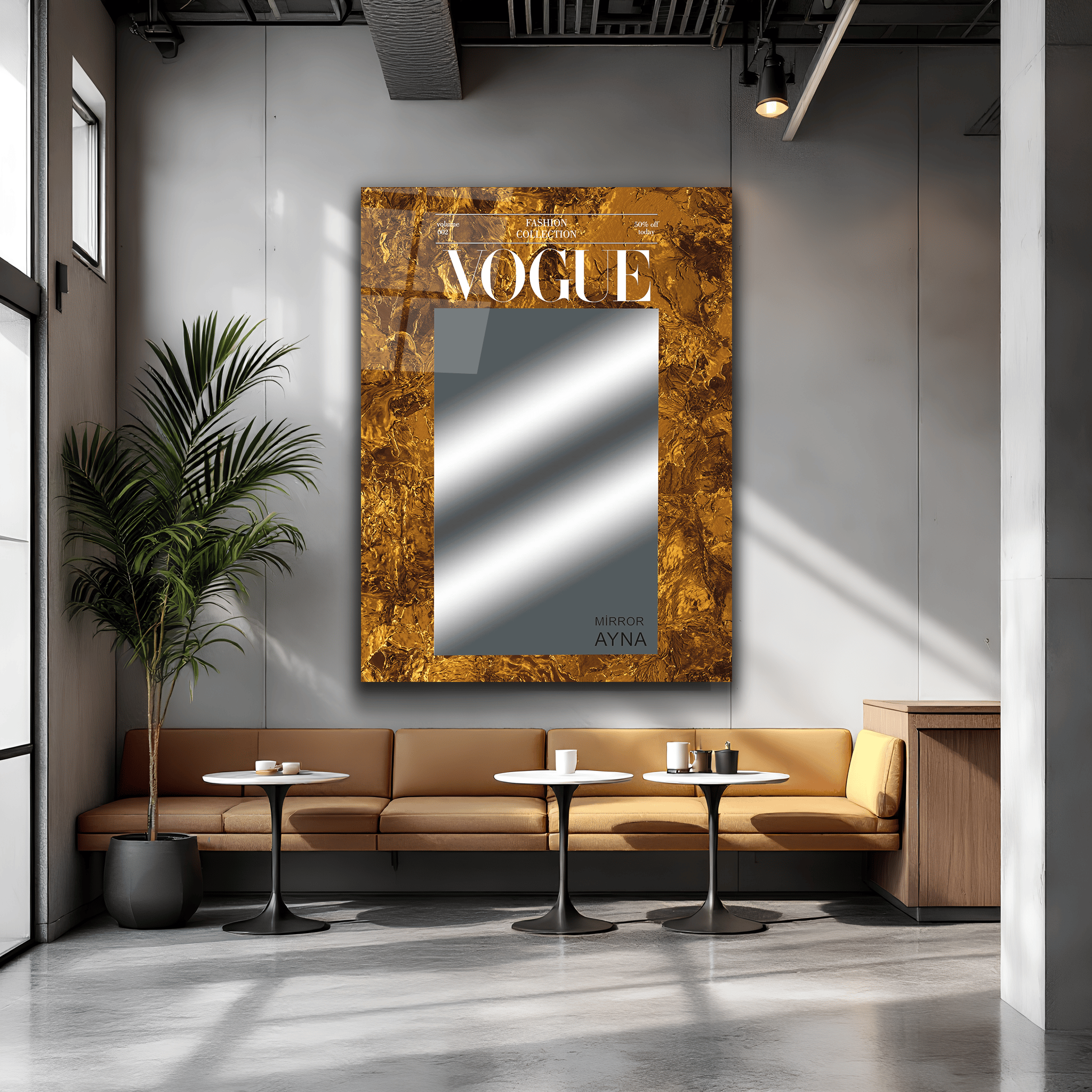 Modern Dekoratif Özel Tasarım Vogue Ayna