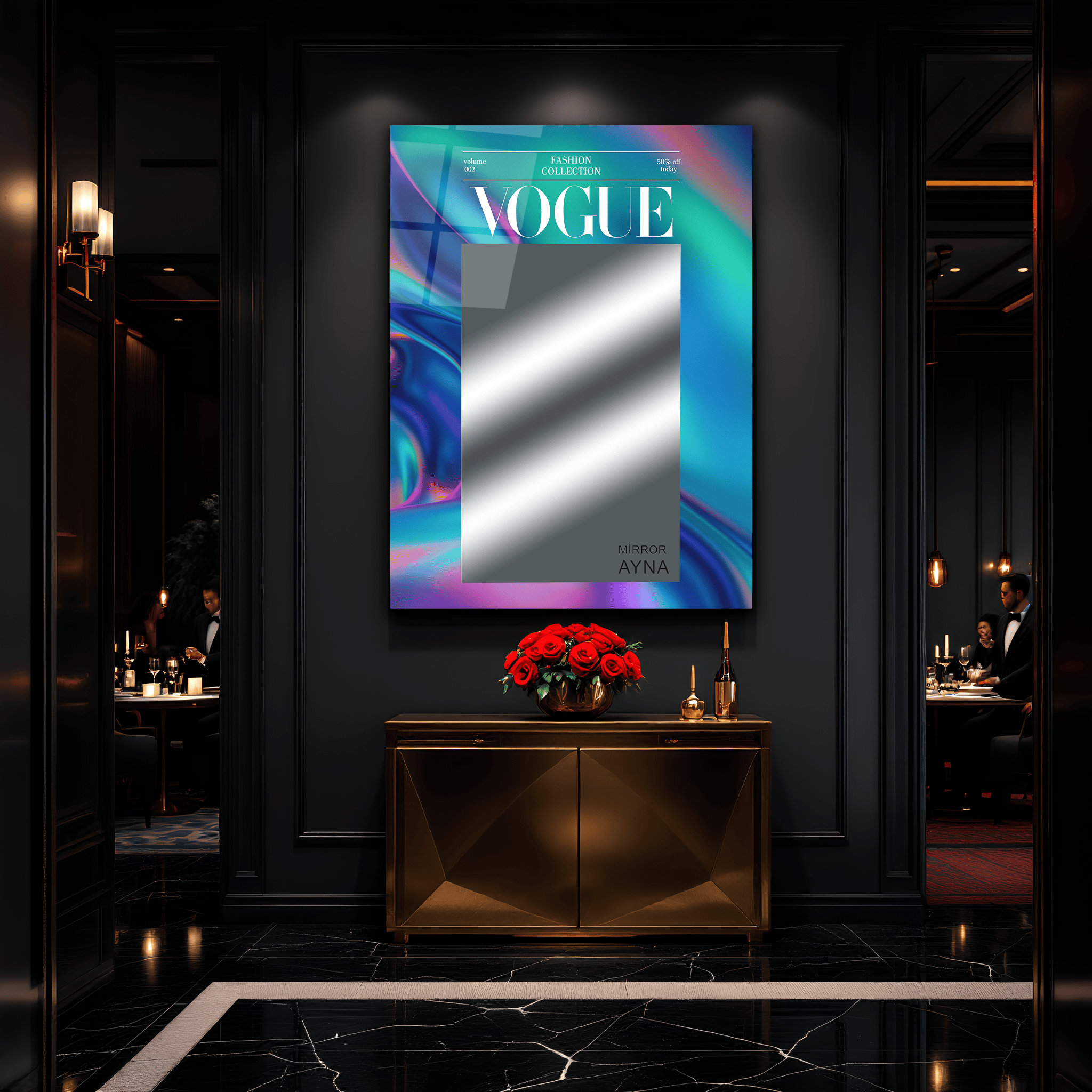 Modern Dekoratif Özel Tasarım Vogue Ayna