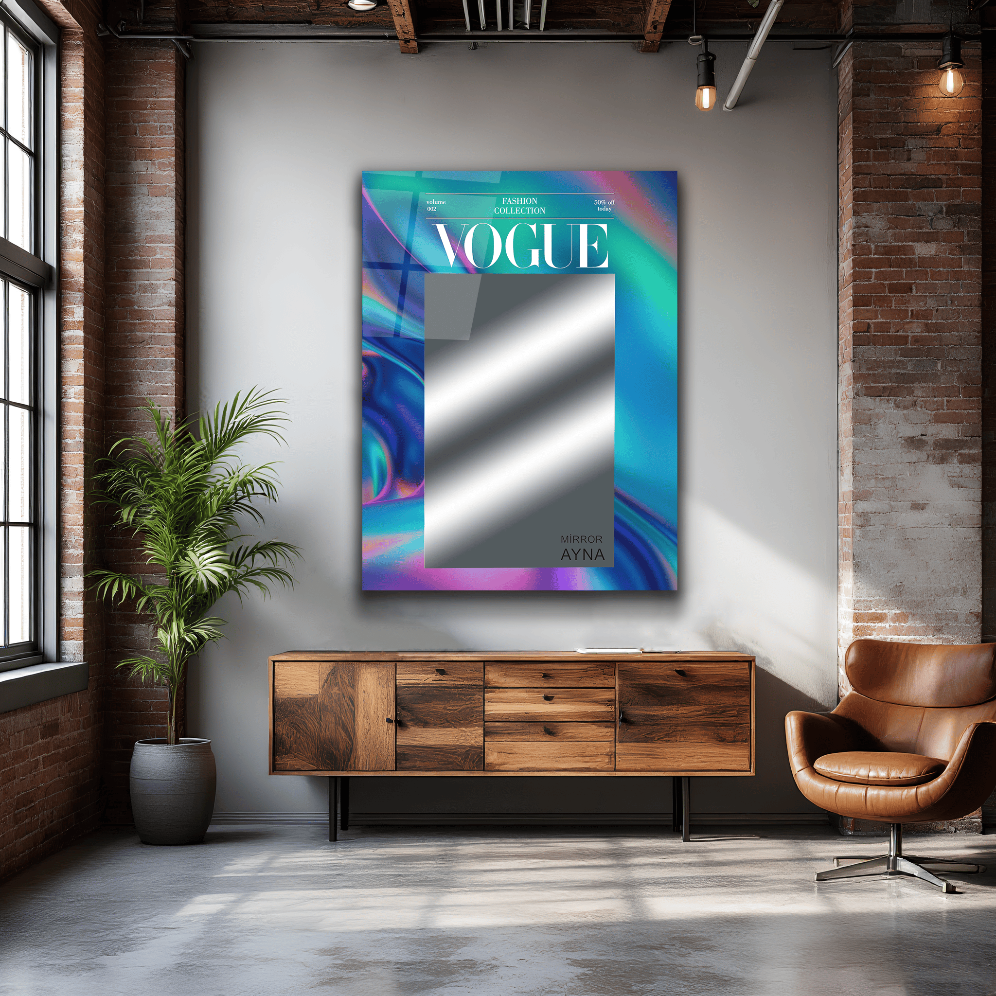 Modern Dekoratif Özel Tasarım Vogue Ayna
