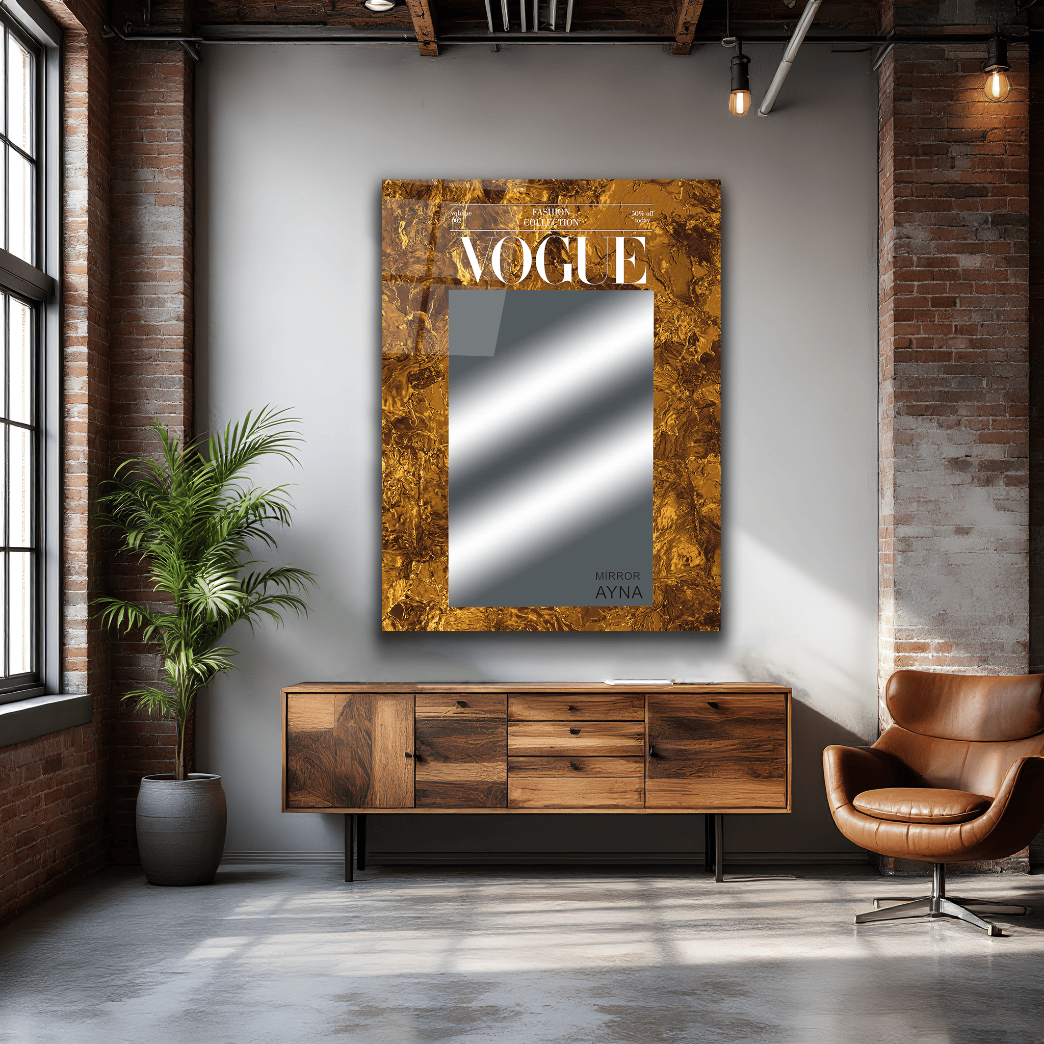 Modern Dekoratif Özel Tasarım Vogue Ayna