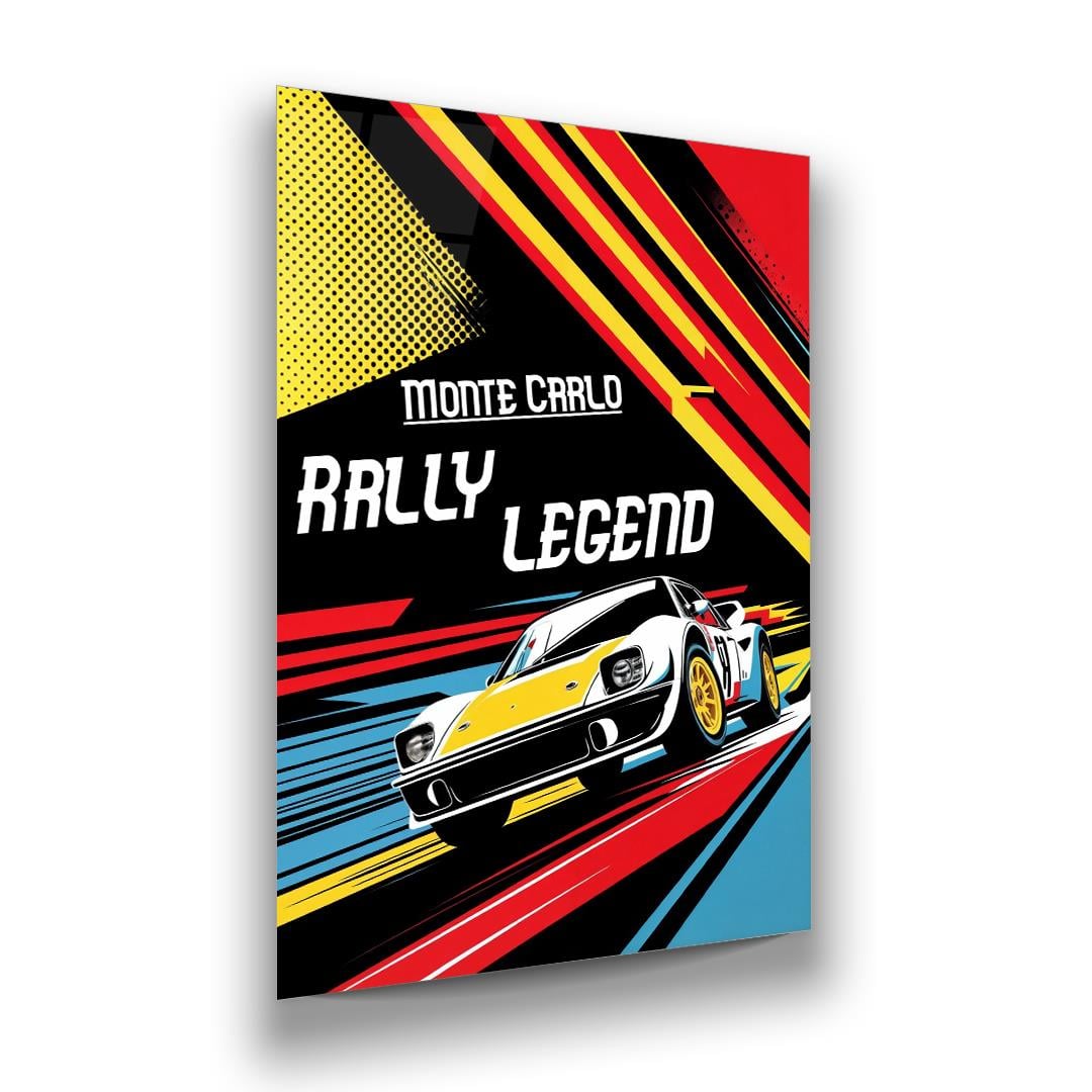 Monte Carlo Ralli Efsanesi Dikey Cam Tablo
