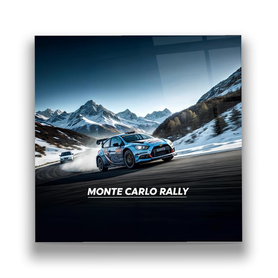 Monte Carlo Rallisi Kare Cam Tablo