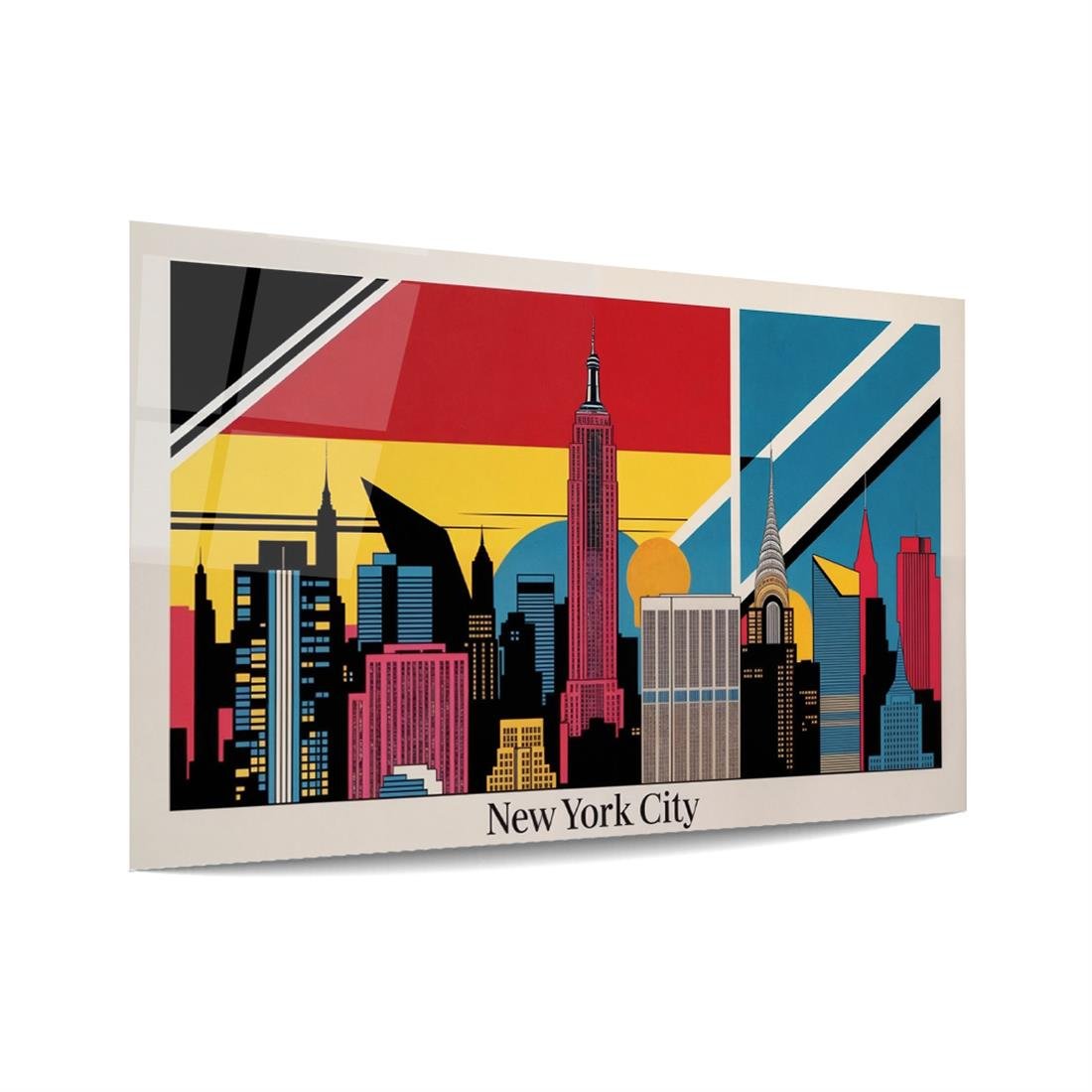 New York City Yatay Cam Tablo